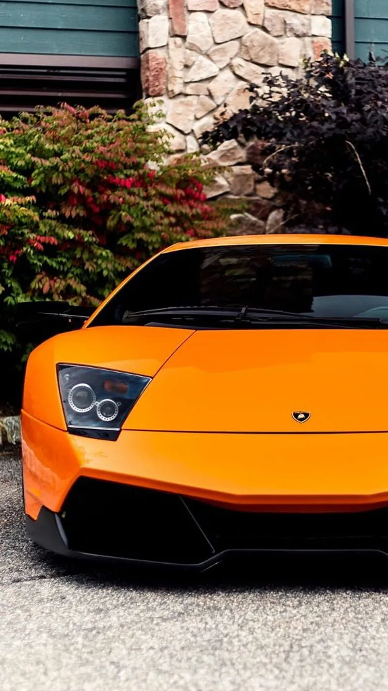 Lambo Murci, lamborghini, murcielago, orange, car, hypercar, supercar, sports, HD phone wallpaper