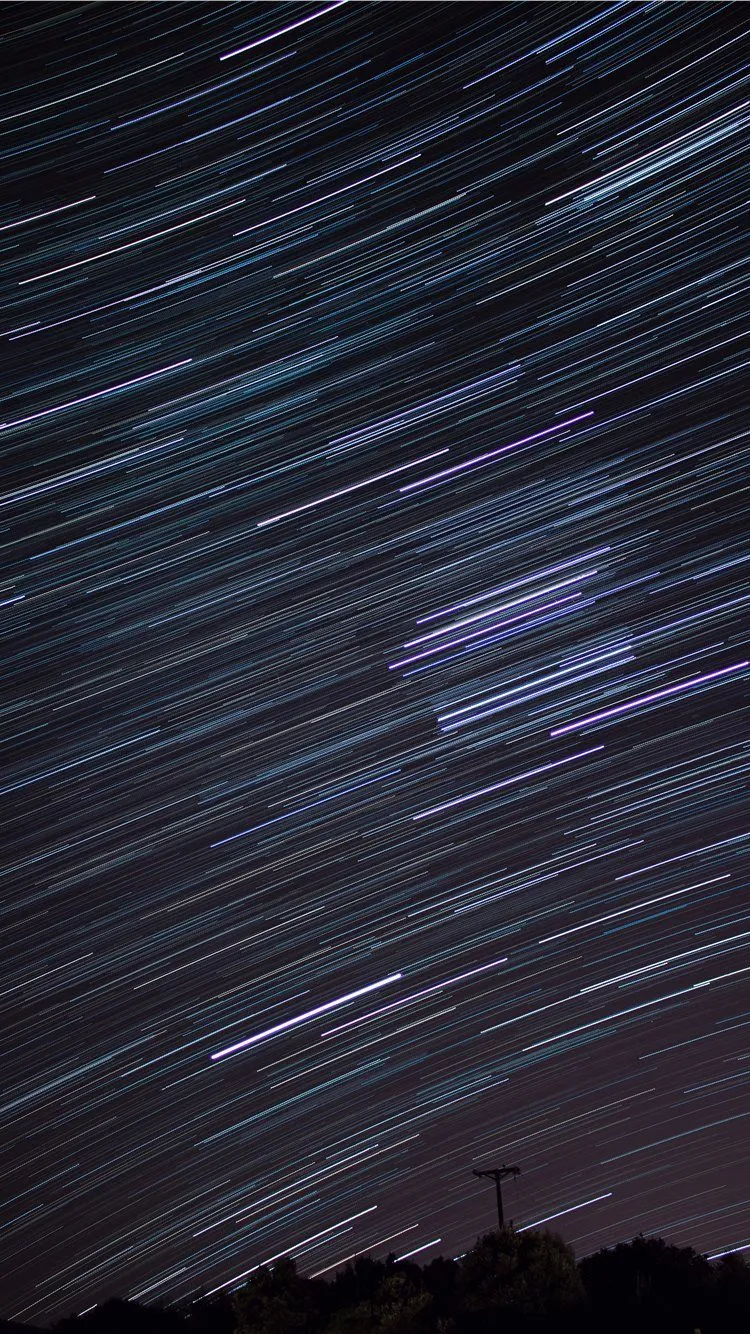 time lapse photography of falling stars iPhone 8 Wallpaper Free Download