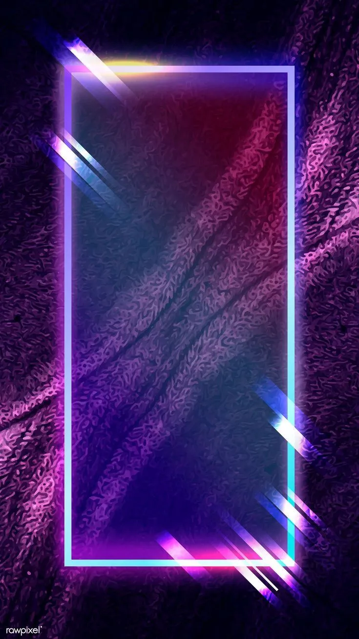 Download premium vector of Rectangle frame on abstract mobile phone wallpaper vector about neon lights phone screen wallpaper, background neon, neon frames, neon, and iphone wallpaper dark 1214442