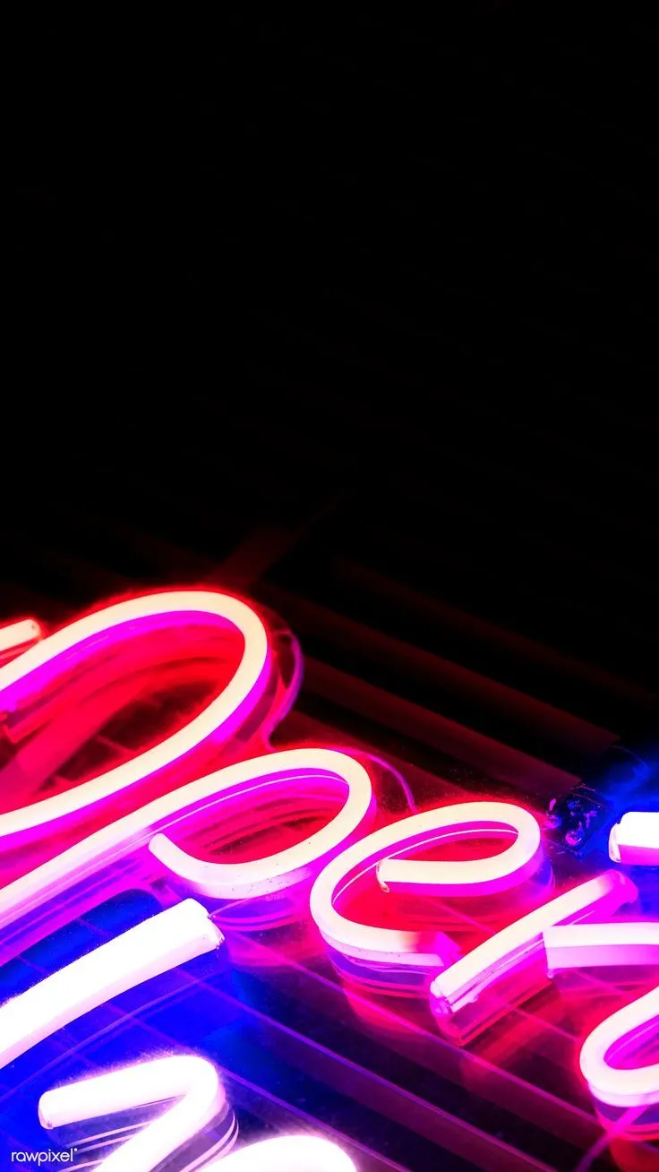 Download premium image of Neon pink open sign on black mobile wallpaper by Teddy about neon sign, bar, neon lights phone screen wallpaper, instagram story background shopping, and dark instagram story background