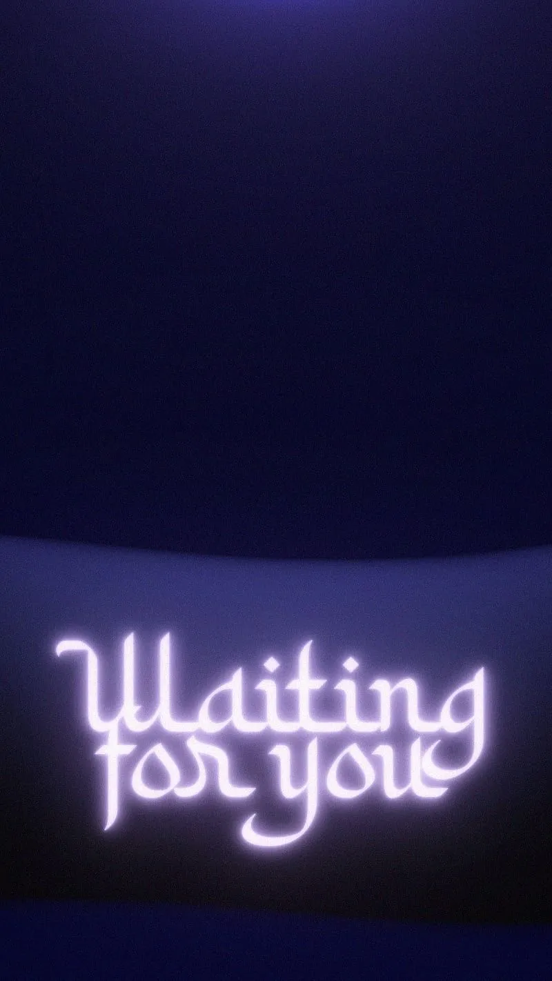 Waiting for you, blue, dark, light, mobile, neon, HD phone wallpaper