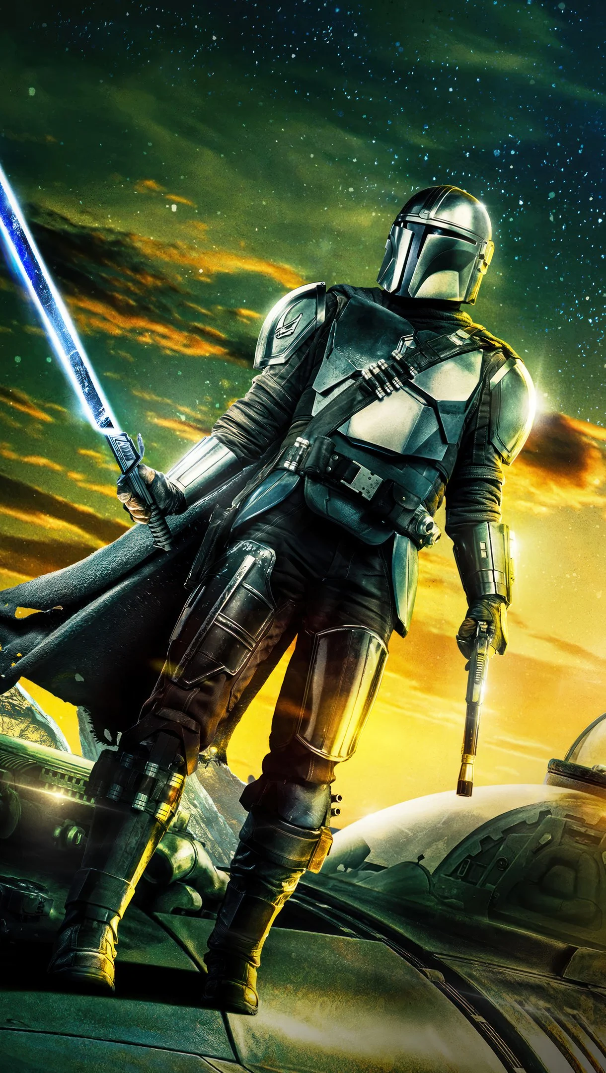 The Mandalorian Darksaber Season 3 Wallpaper 4K for iPhone and Mobile Phone