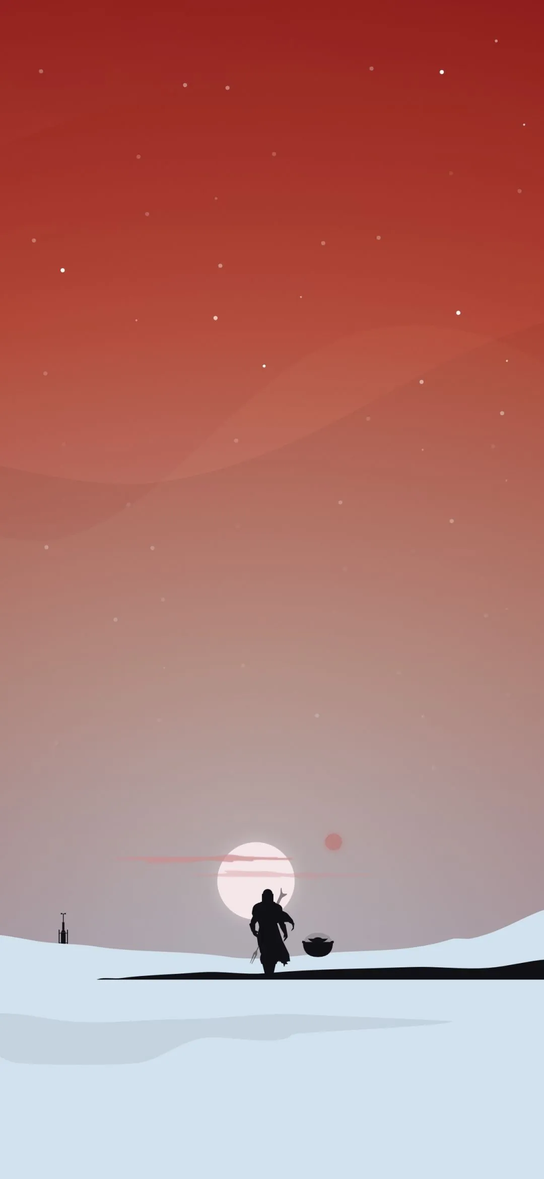 Minimal the mandalorian mobile wallpaper Mobile Walls