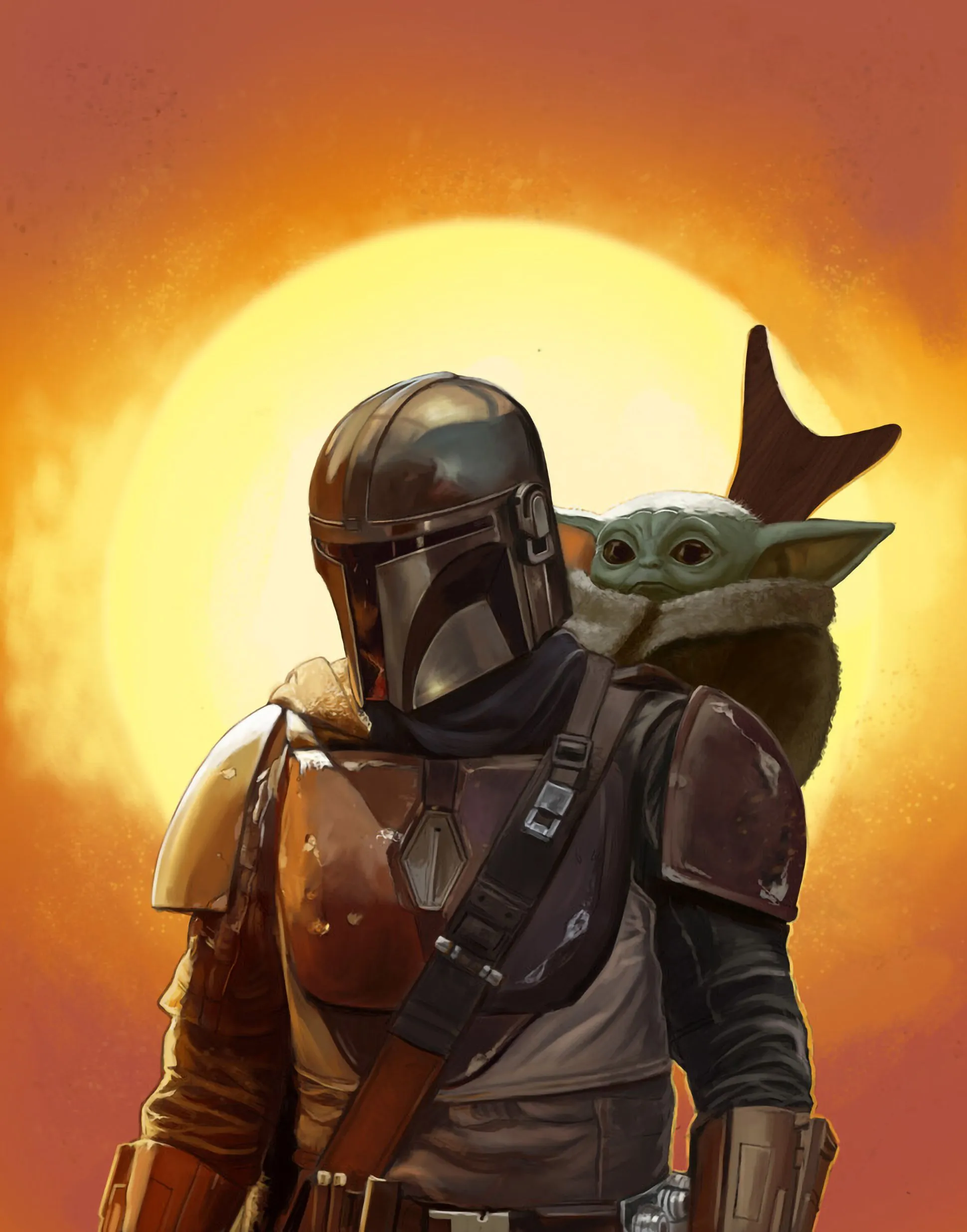 Baby Yoda and Mandalorian FanArt Wallpaper, HD TV Series 4K Wallpaper, Image and Background