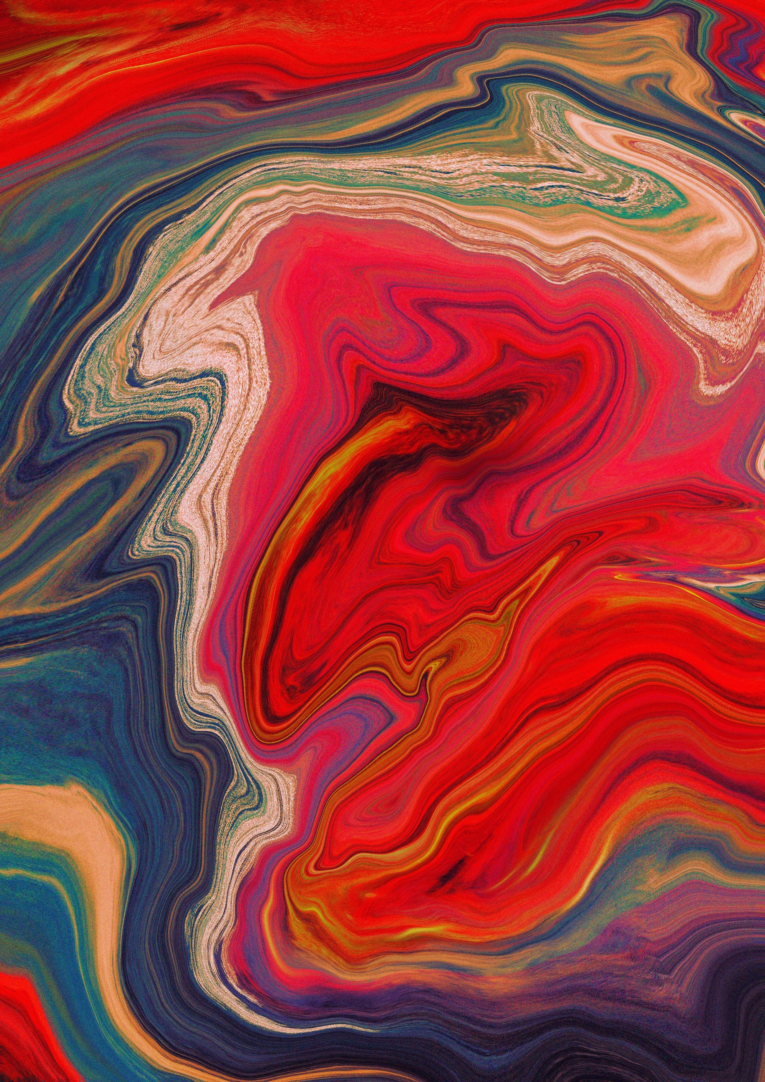 Phone wallpaper: Paint, Streaks, Abstract, Stripes, Fluid Art, Divorces, Multicolored, Motley 116062