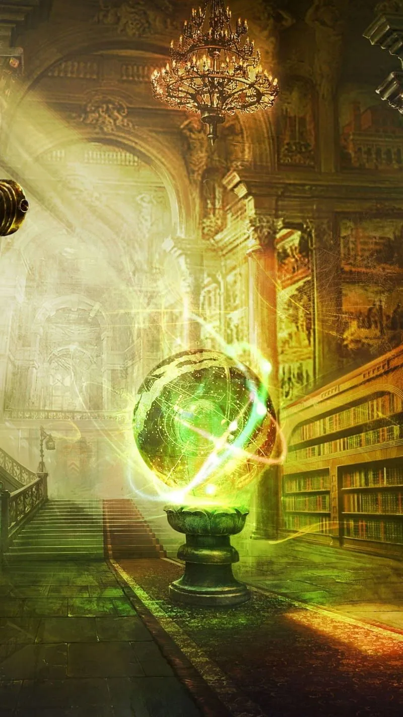 Fantasy Library, HD phone wallpaper