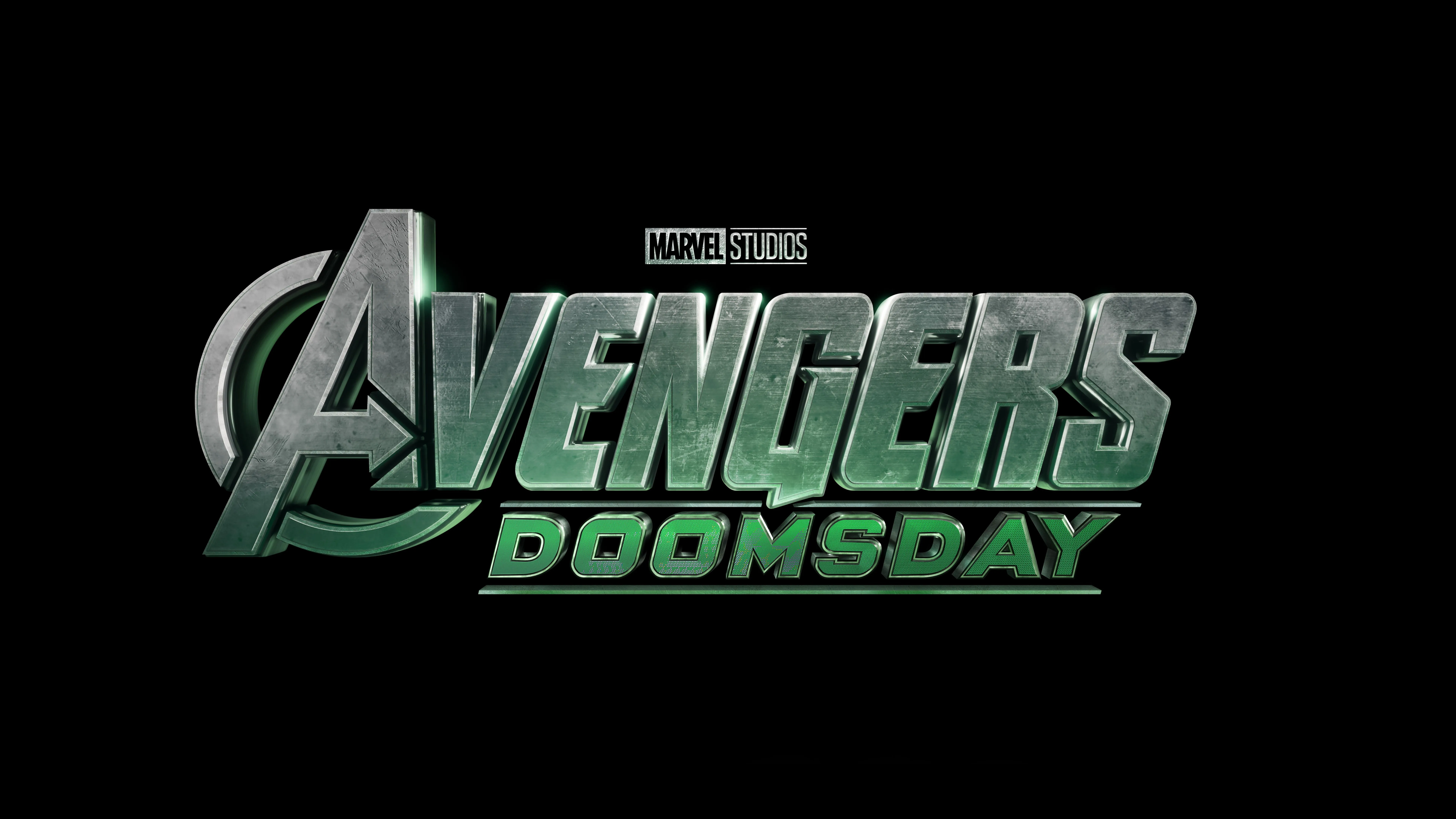 Avengers: Doomsday Wallpaper 4K, Logo, Black background