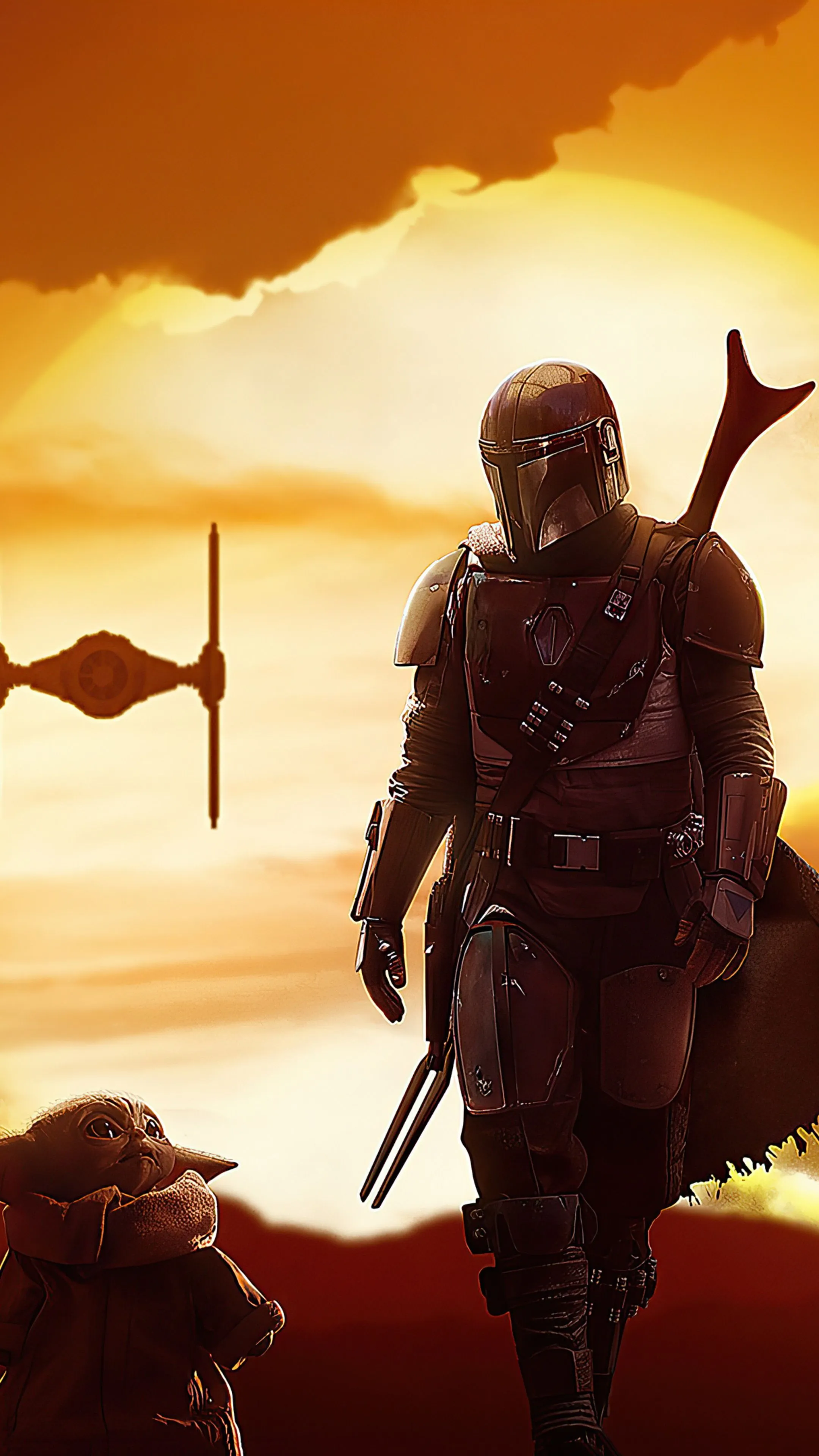 The Mandalorian And Grogu From Star Wars 4K HD Phone Wallpaper