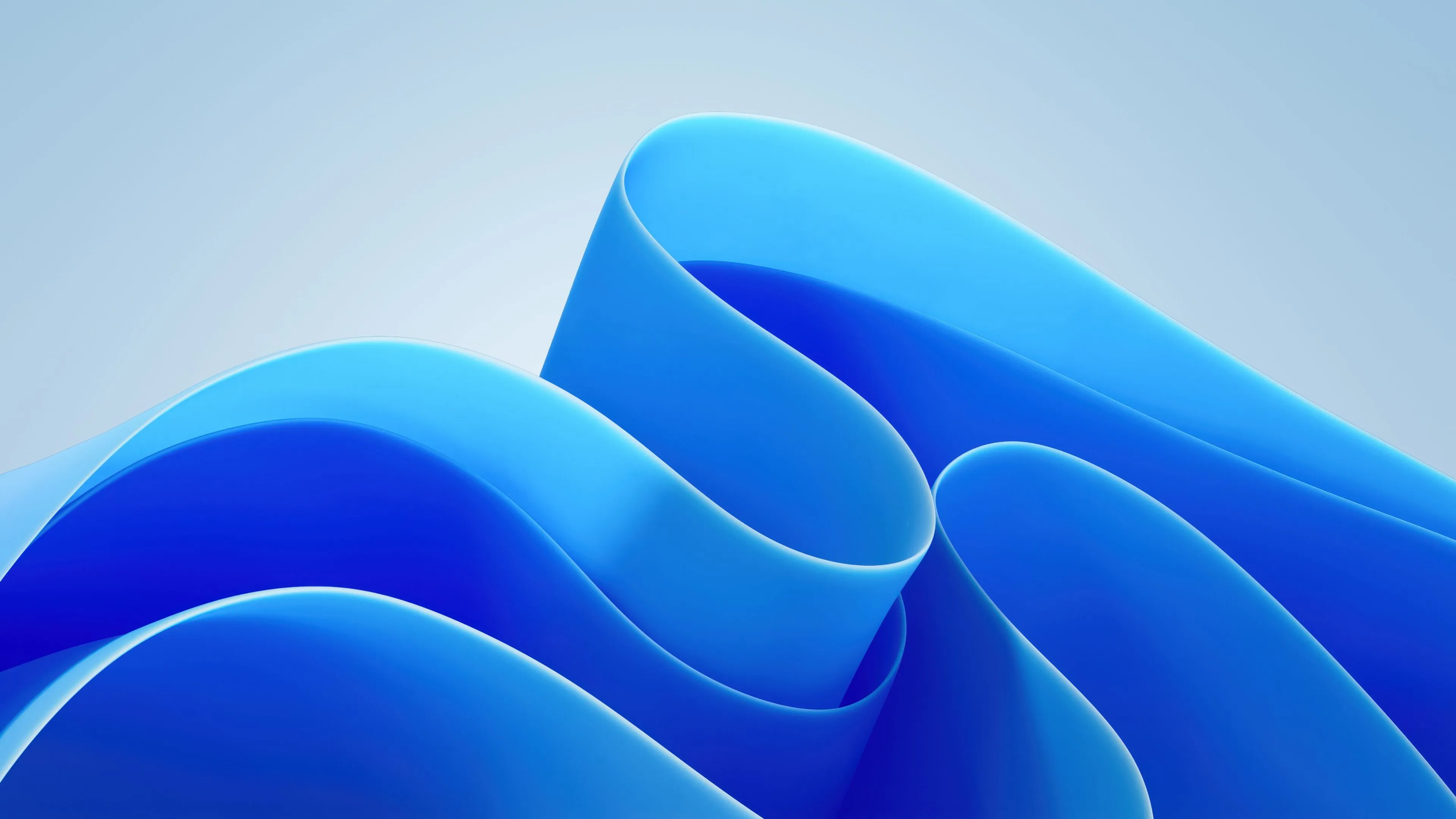 Modern Wallpaper 4K, Blue waves, Windows 11, 5K