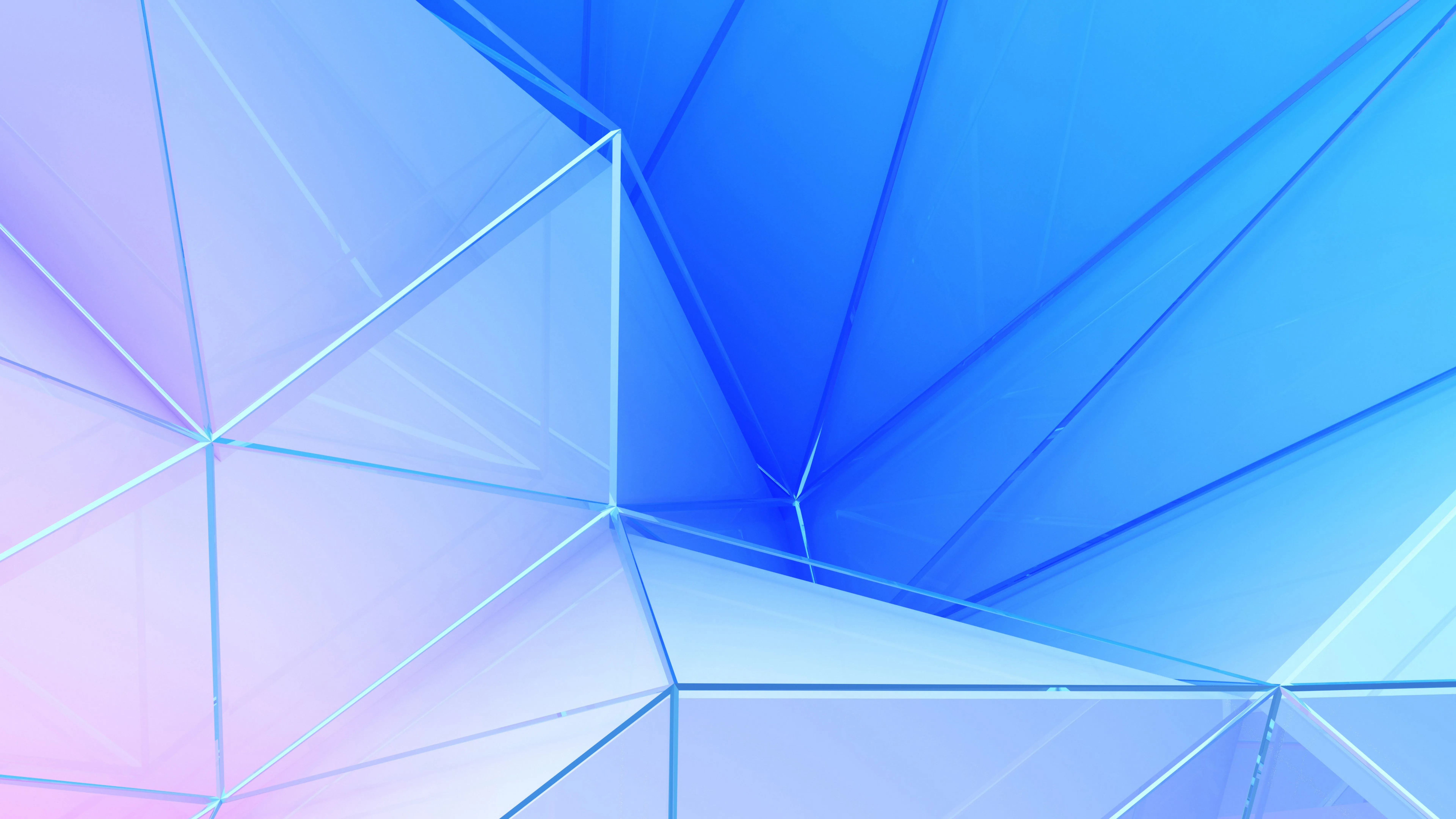 Polygon Blue Color Abstract 4K Wallpaper HD
