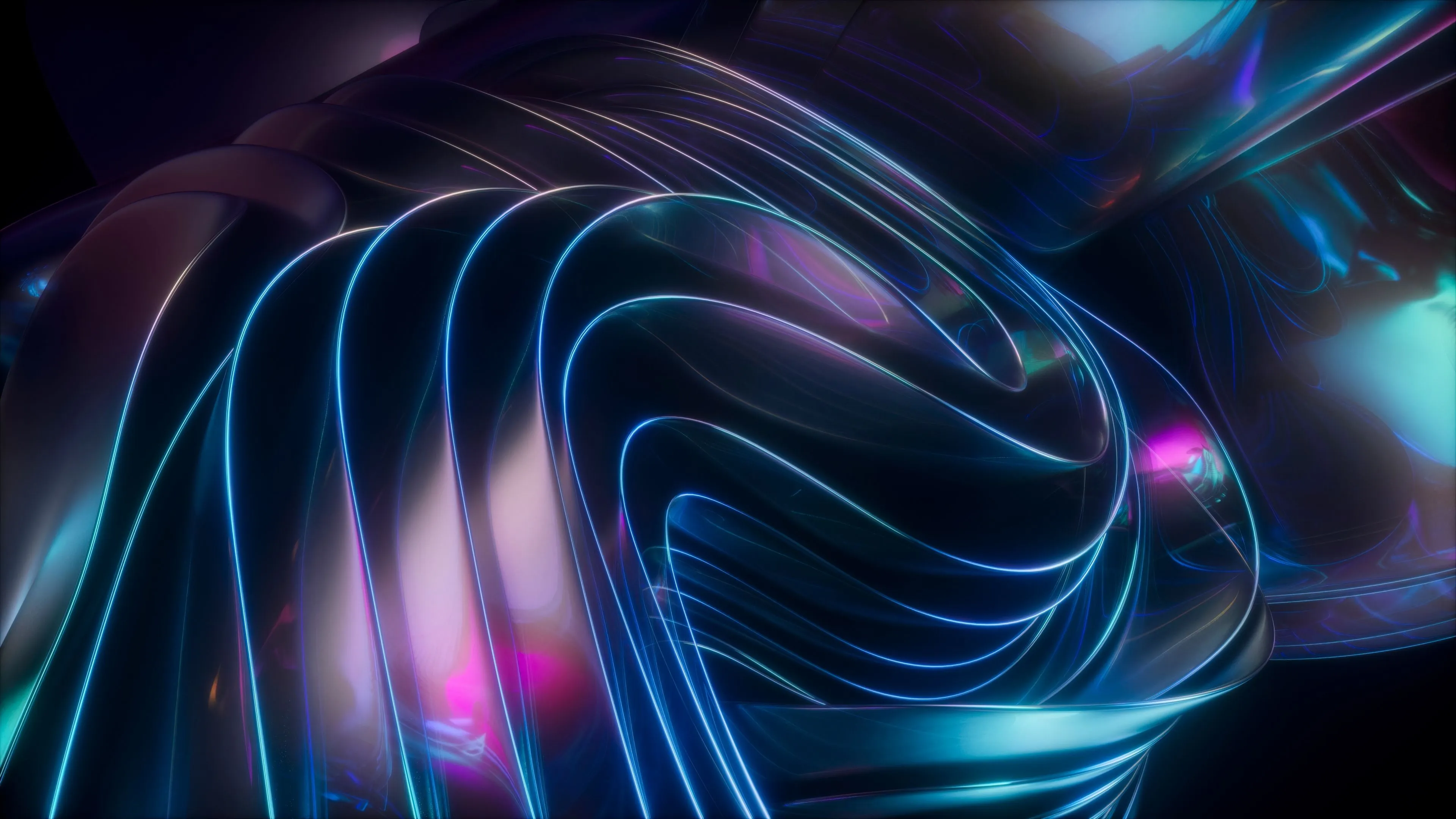 Metallic Wallpaper 4K, Blue abstract, Abstract art