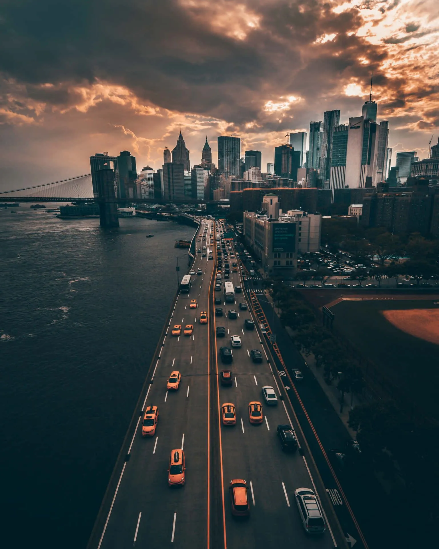 City Sunset iPhone Wallpaper