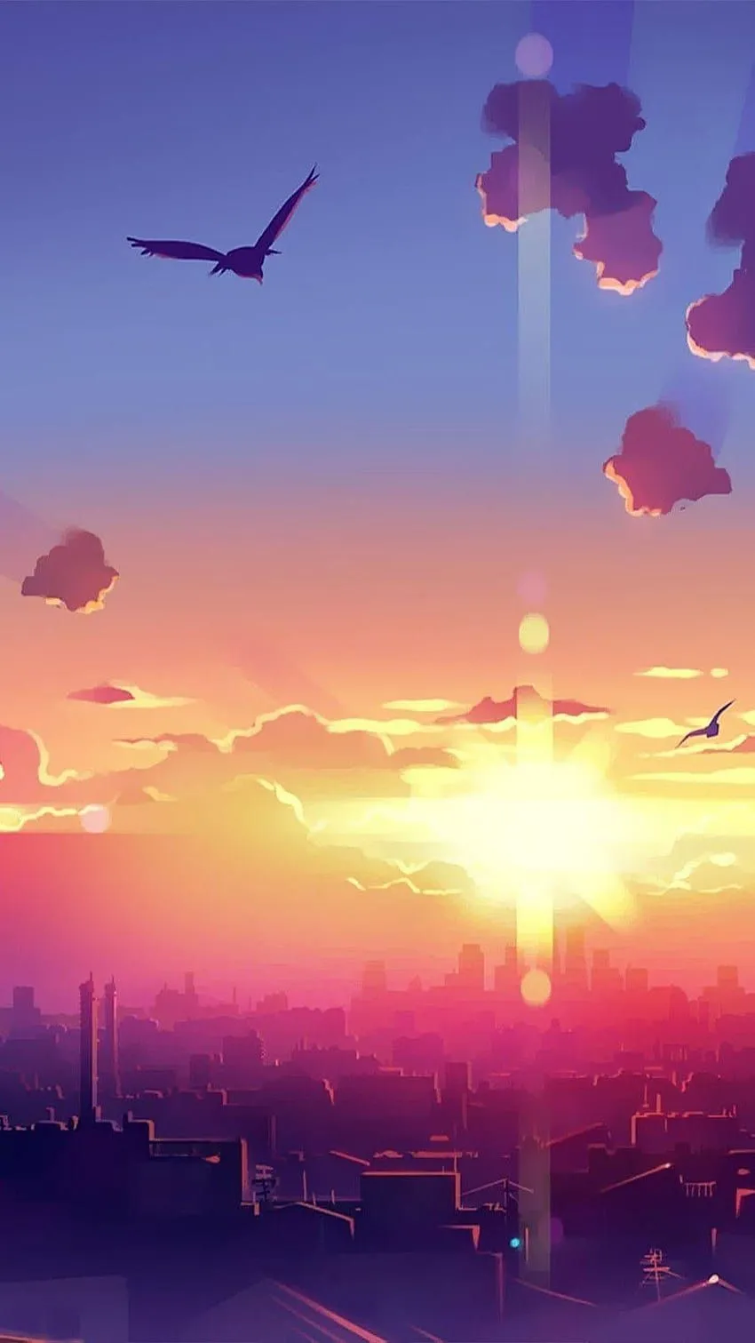 Best SUNRISE, anime sunset with rage HD phone wallpaper
