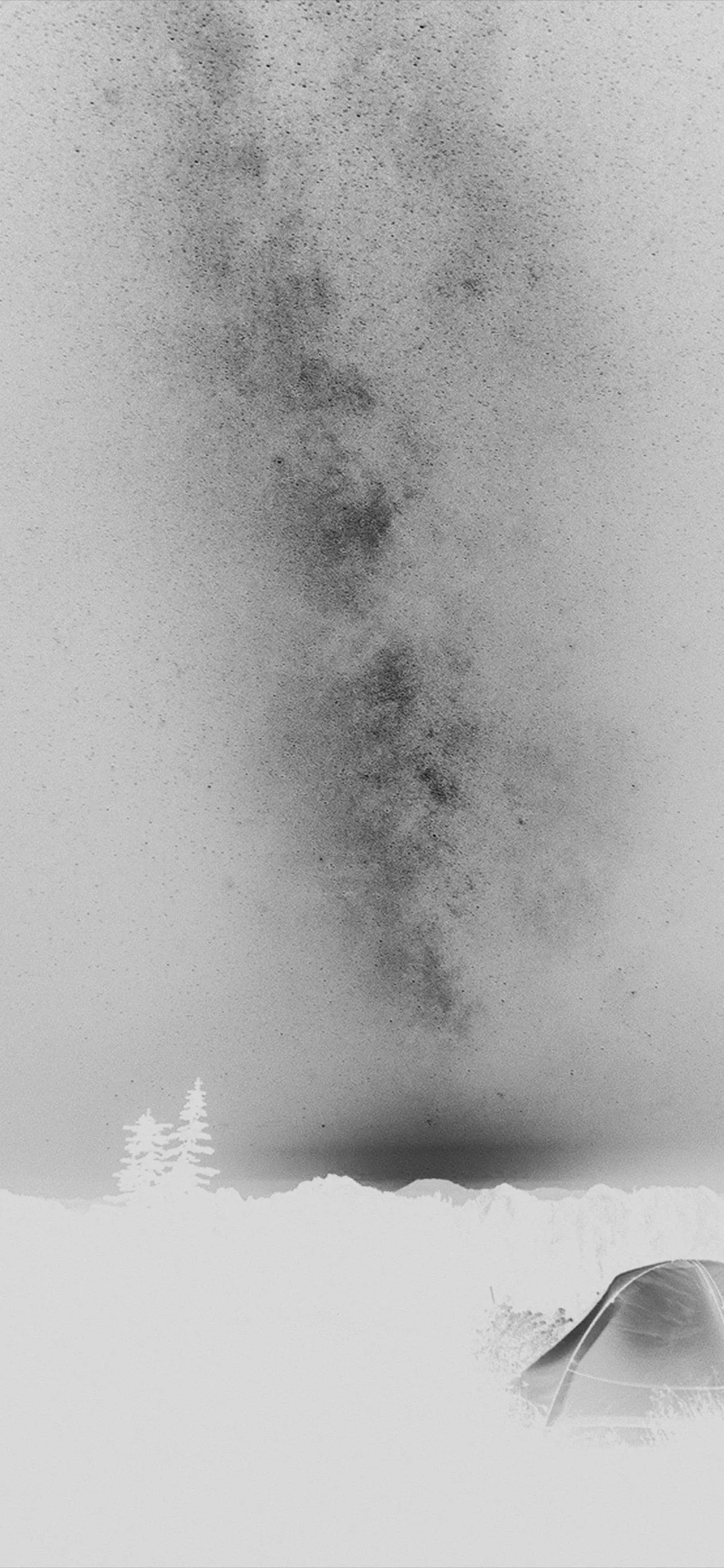iPhone X wallpaper. camping night star galaxy milky sky white space bw