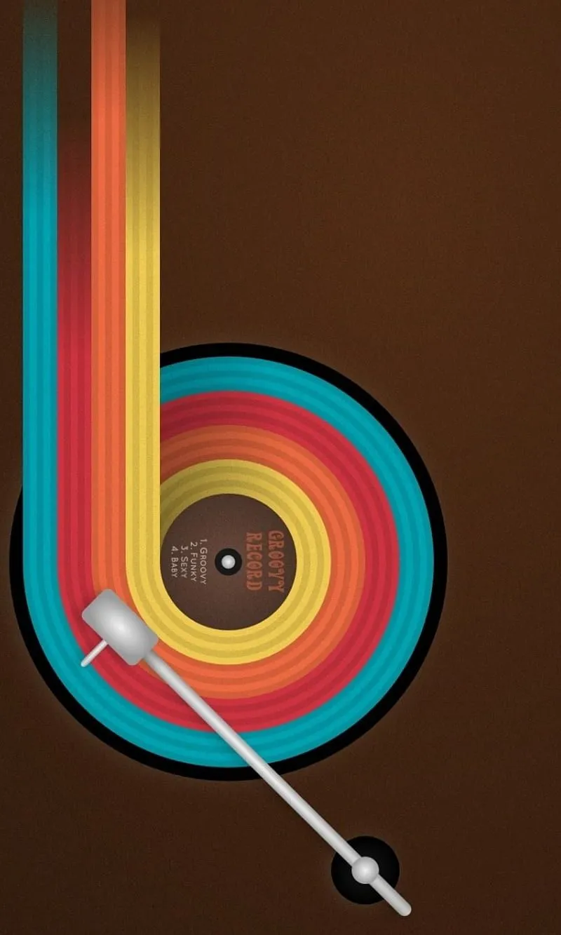 Retro, abstract, music, needle, record, vinyl, HD phone wallpaper
