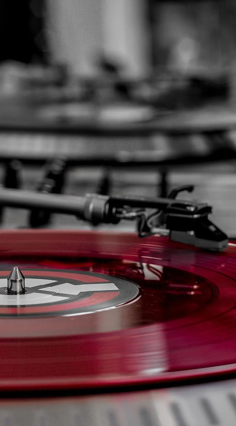 Vinyl, dj, frostbite, music, red, numark, tractor, openair, controller, record, HD phone wallpaper
