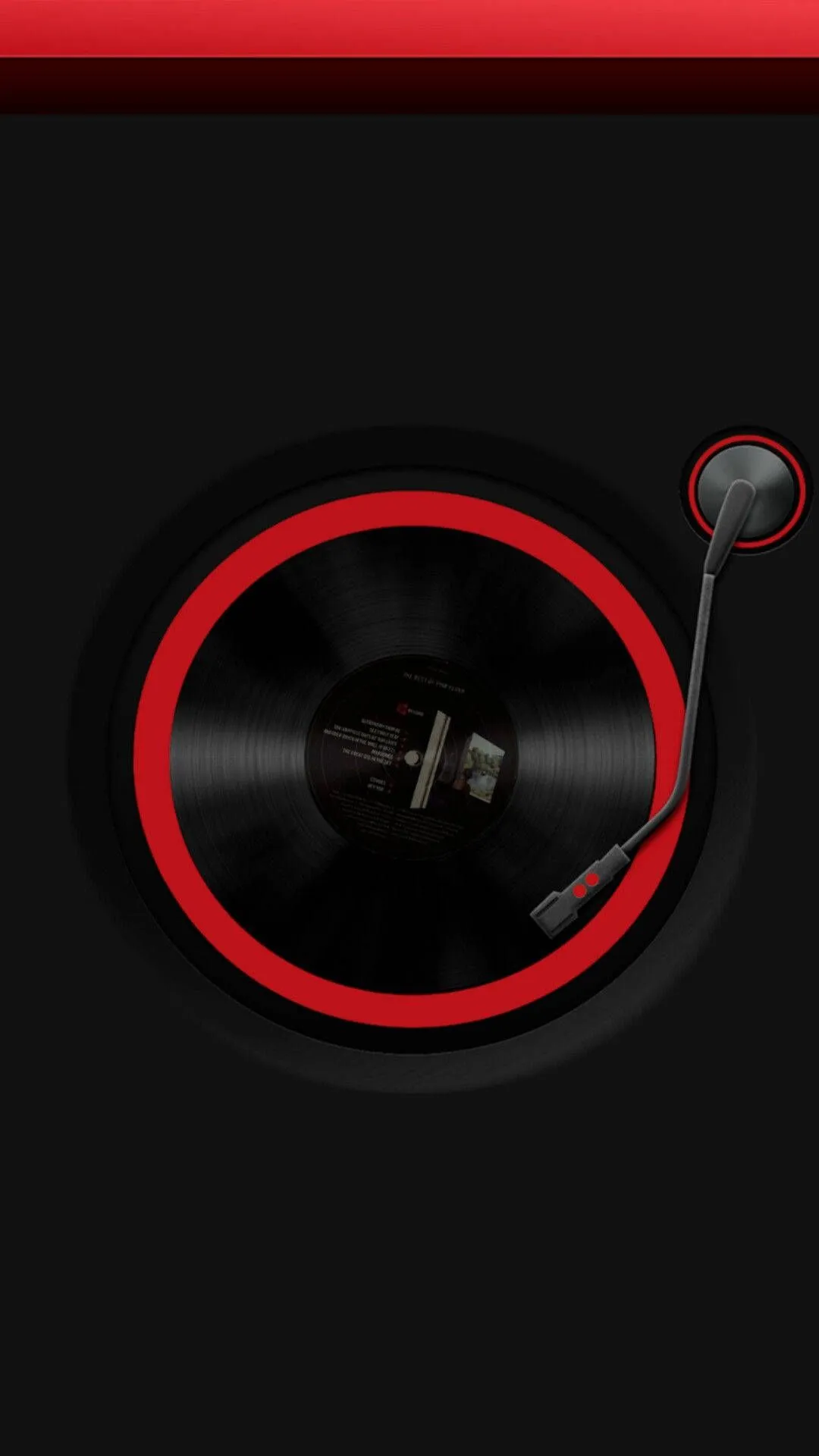 Download Caption: A Vinyl Record Spinning on a Music Phone Turntable Wallpaper