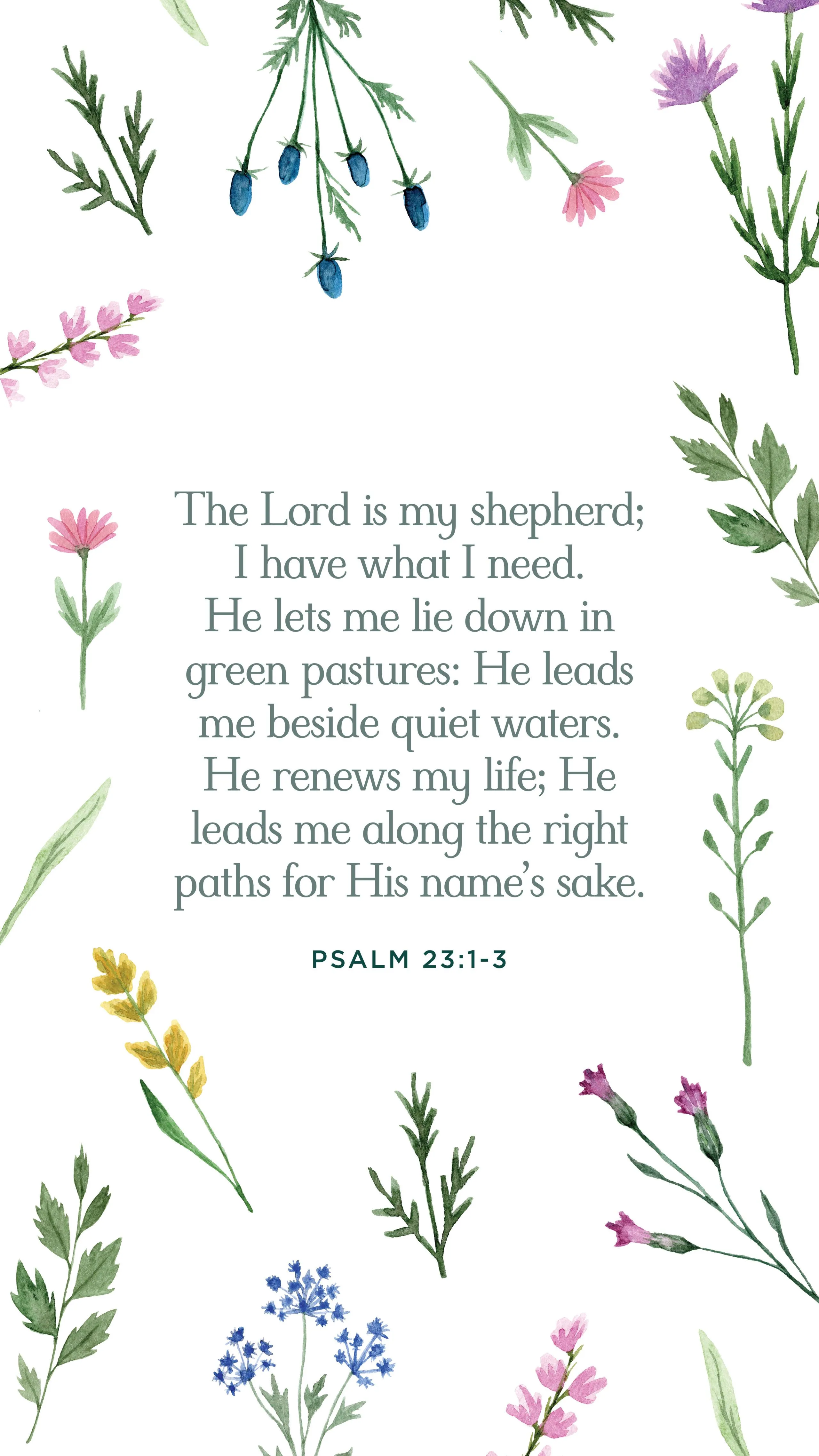 Psalm 23:1 3 Phone Wallpaper American Mission Board