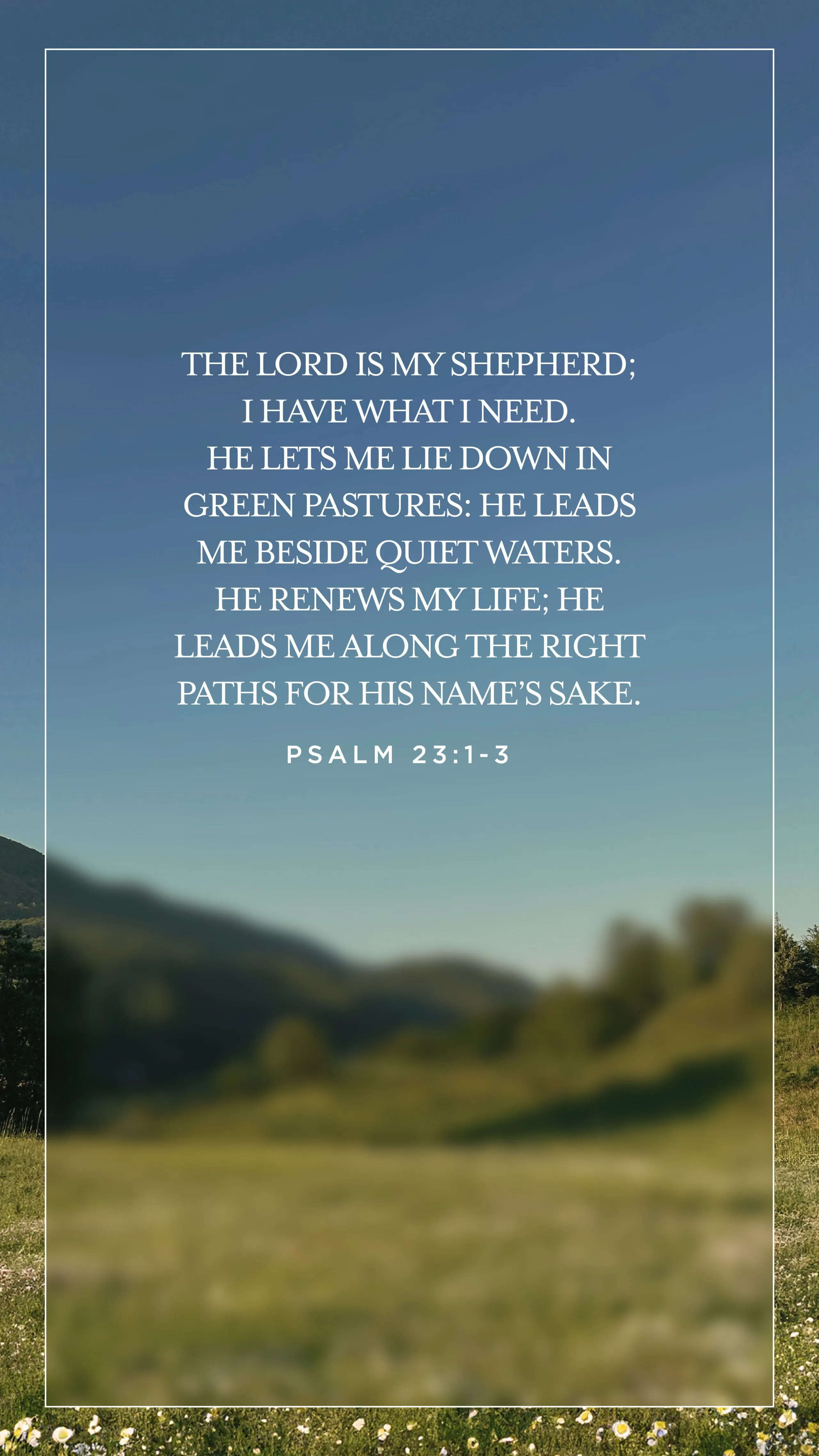 Psalm 23:1 3 Phone Wallpaper American Mission Board