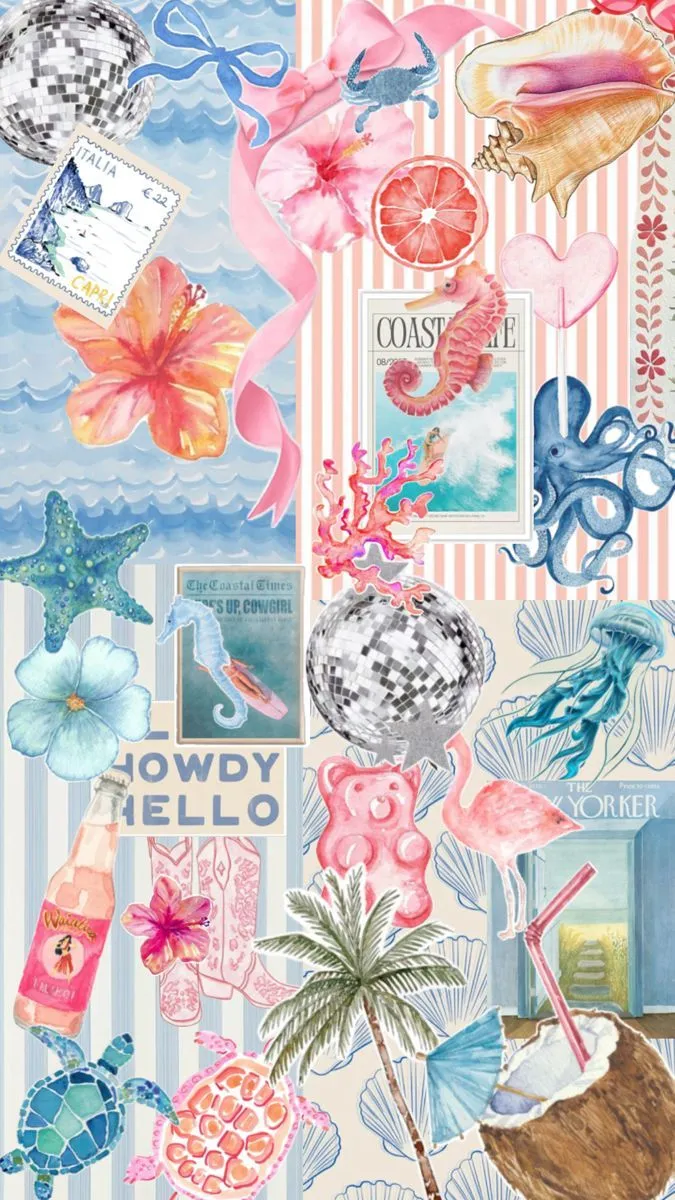 Preppy summer beach wallpaper!