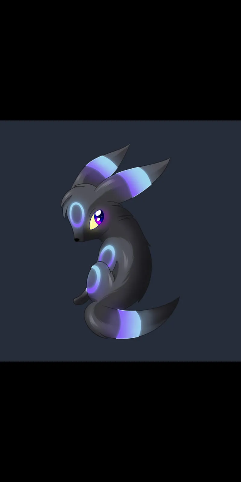 Umbreon, blue, neon, pokemon, HD phone wallpaper