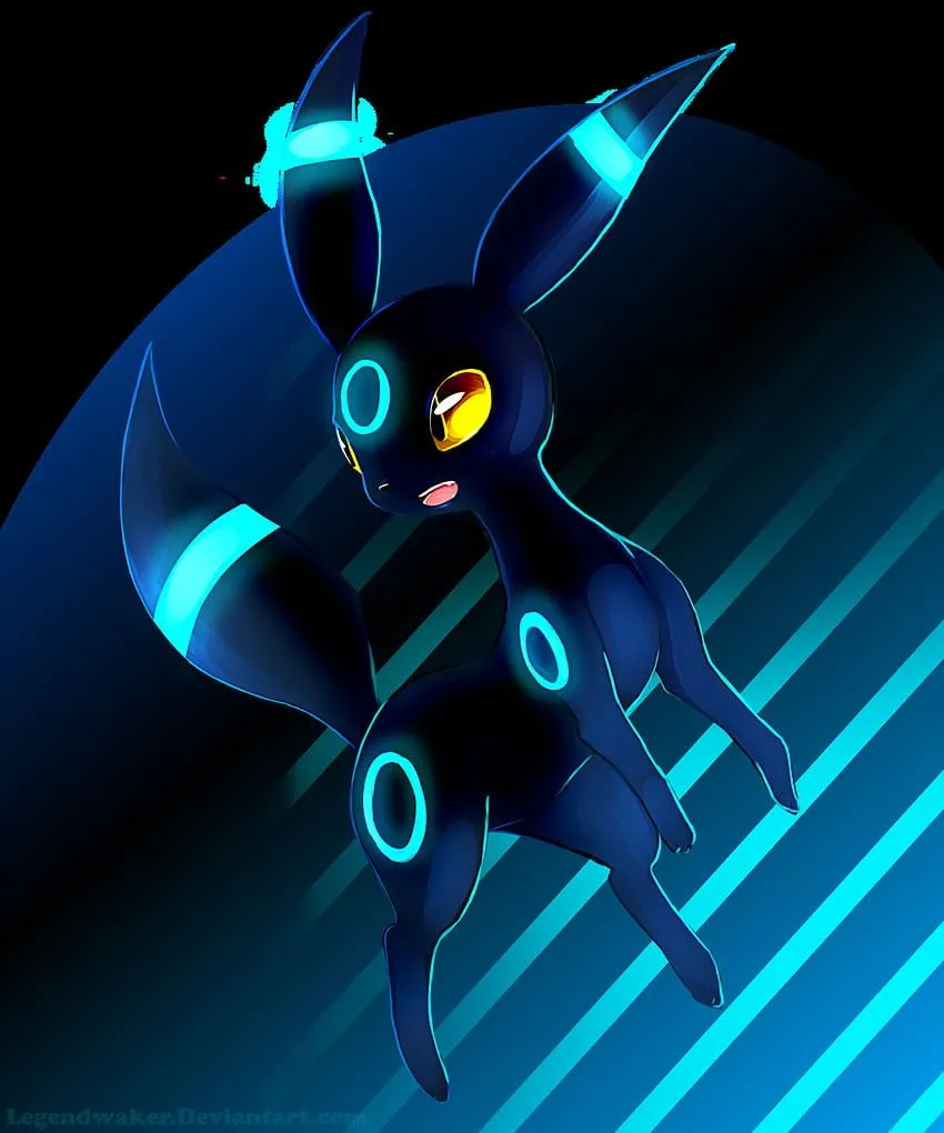 Shiny Umbreon, shiny eevee evolutions HD phone wallpaper