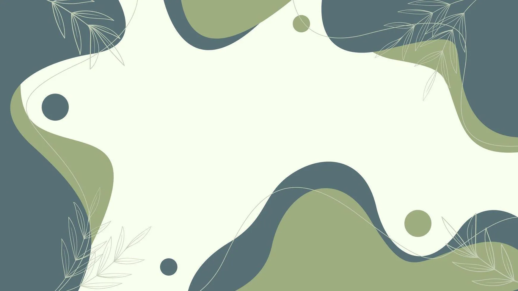 Minimalist abstract organic background. Vector illustration backdrop in natural green color. Suitable for designs, covers, posters, presentations, banners, and others