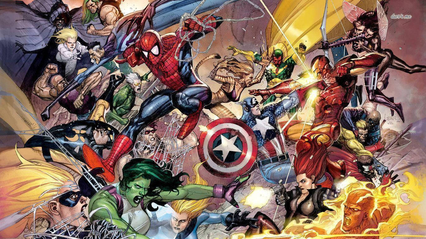 Download Fantastic Marvel Superheroes Fanart Wallpaper