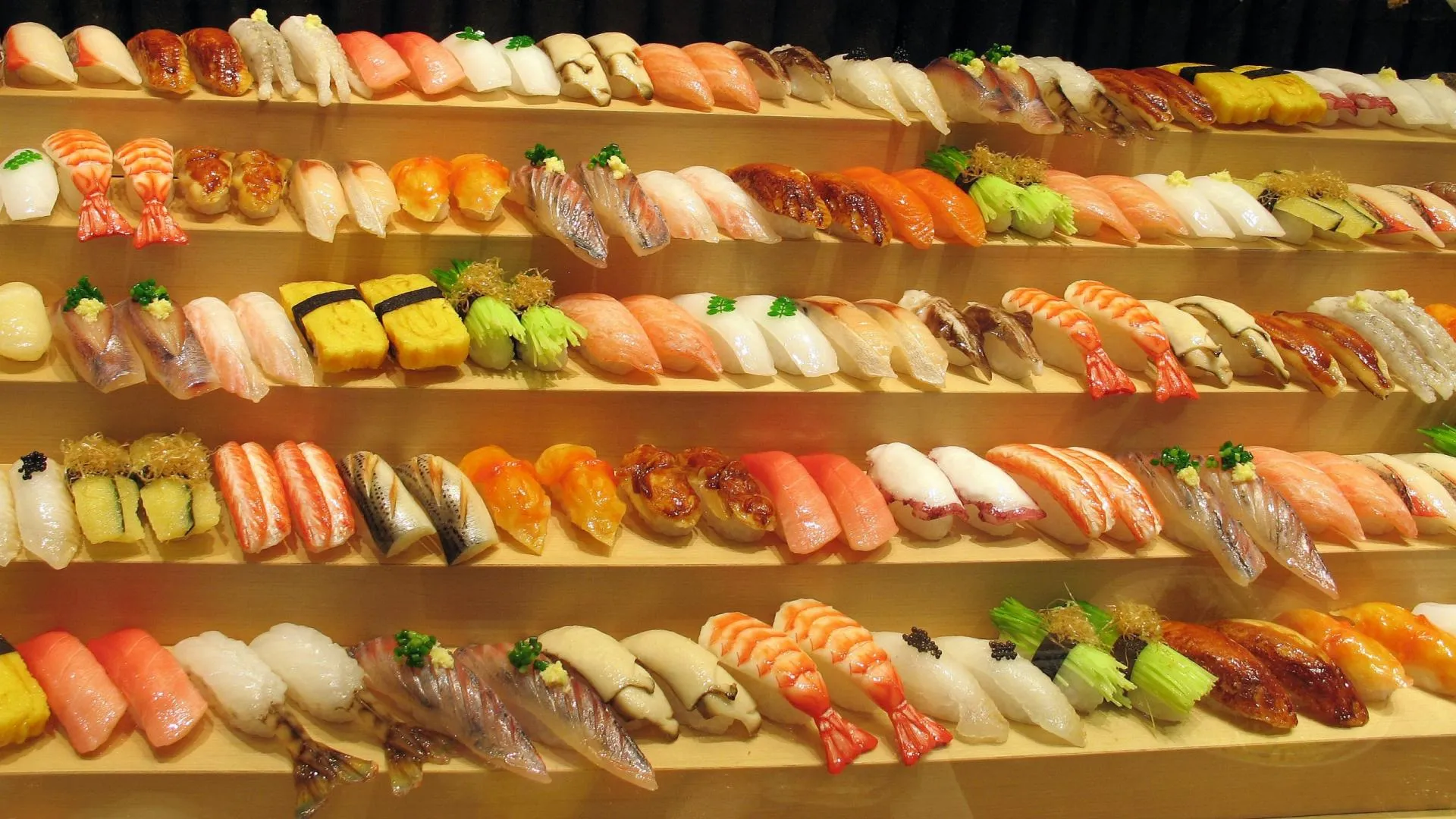Delicious Sushi Collection Wallpaperx1080