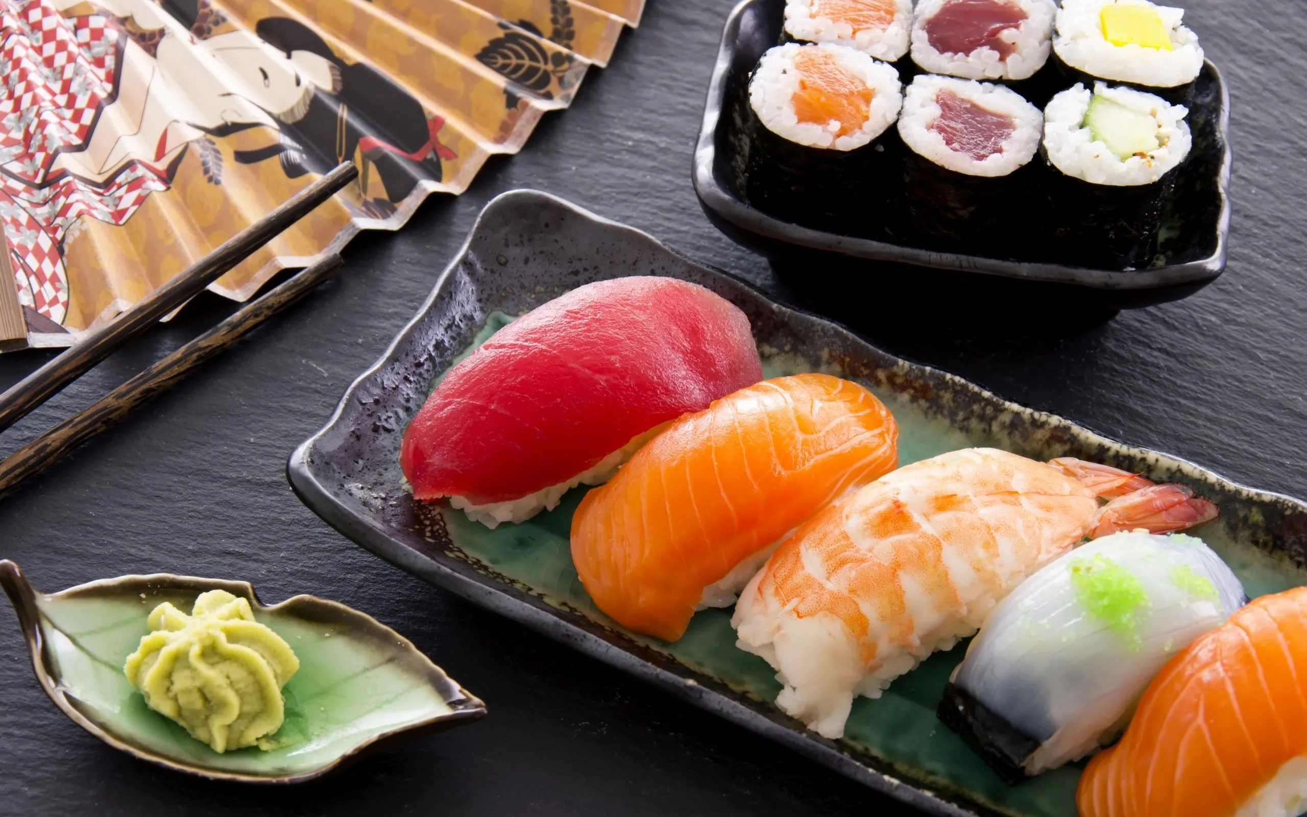 Exquisite Sushi Delights HD Wallpaper
