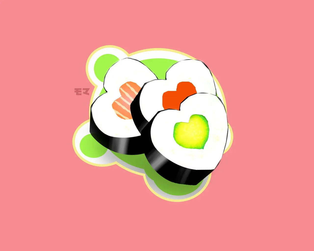 Desktop wallpaper: Heart, Food, Sushi 4K free download for PC. 1513917