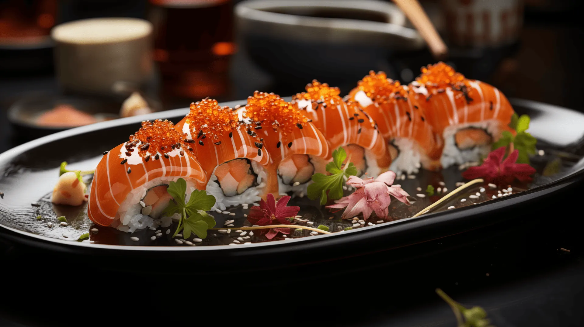 Exquisite Sushi Platter HD Wallpaper