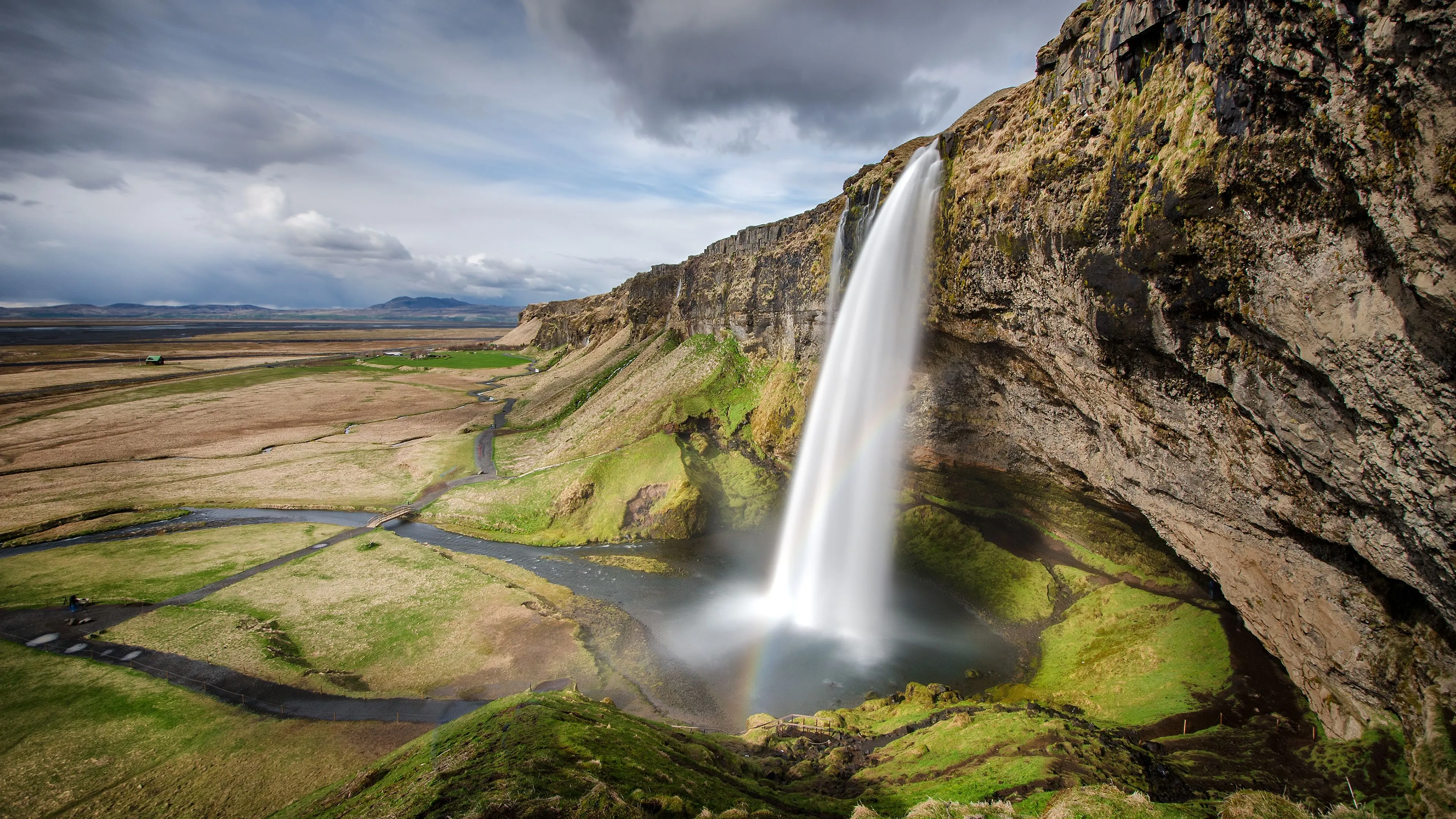 Desktop wallpaper: Seljalandsfoss, Iceland, Earth, Waterfall, Waterfalls 4K free download for PC. 364165
