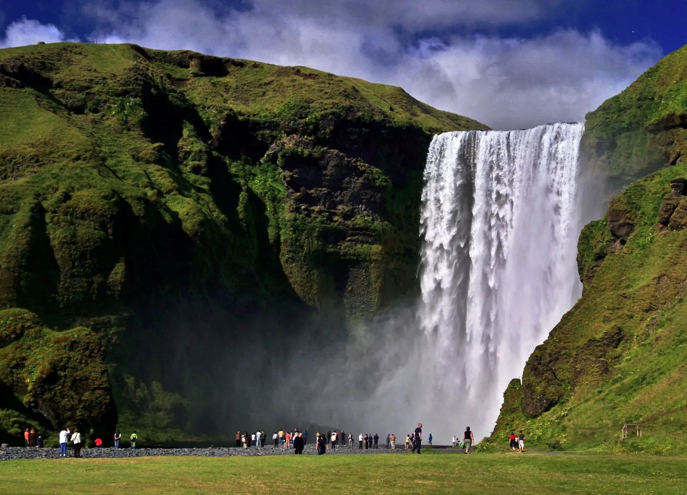 Skogafoss Waterfall Skoga Southern Iceland Desktop Wallpaper 118485