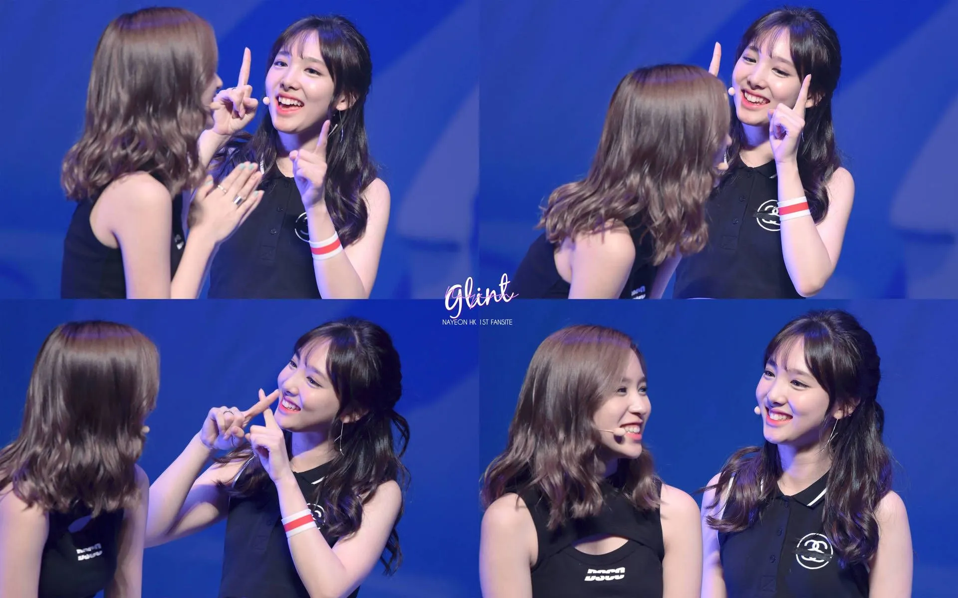 Download Mina and Nayeon from Twice having fun. Wallpaper