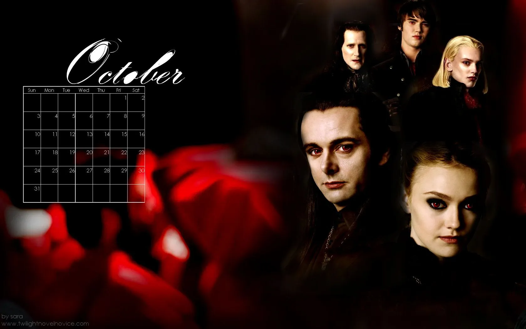 Twilight Saga 2010 Desktop Wallpaper Calendar