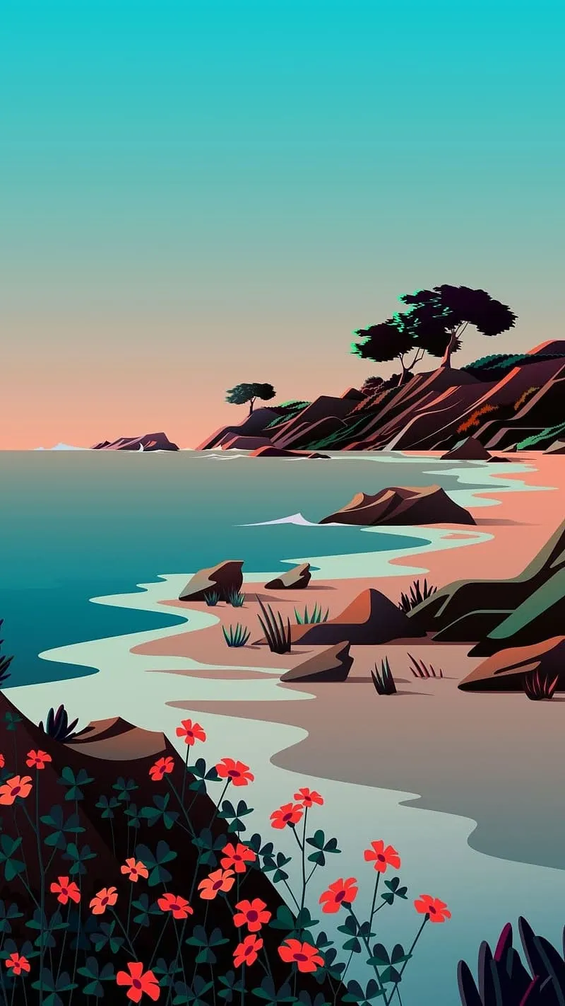 iPhone Trending, Art Work, beach, HD phone wallpaper