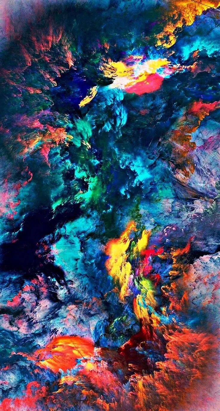 Download 3D Phone Burst Colors Abstract Art Wallpaper