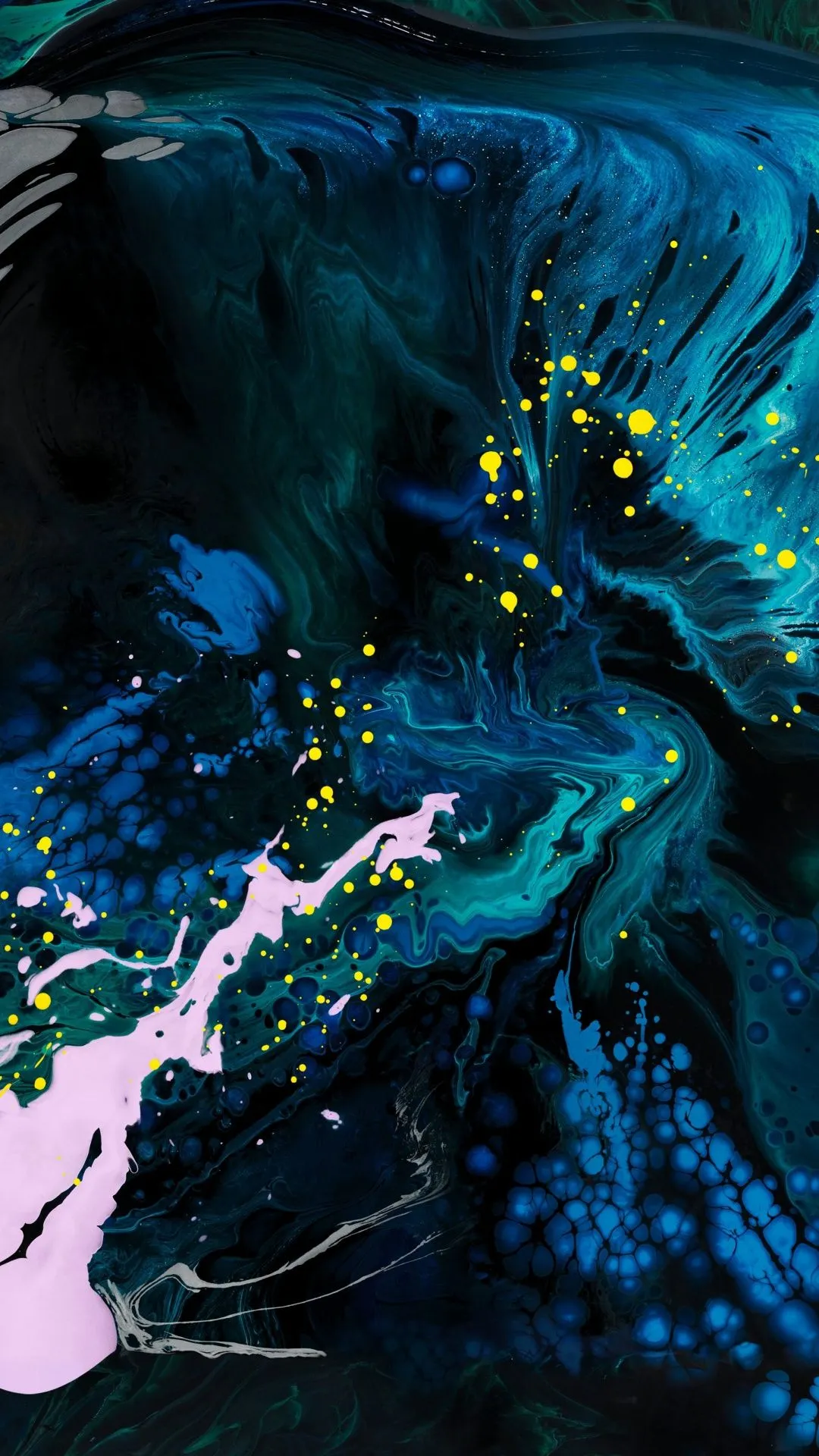 iPad Pro Wallpaper 4K, Liquid art, Blue, Apple, Stock