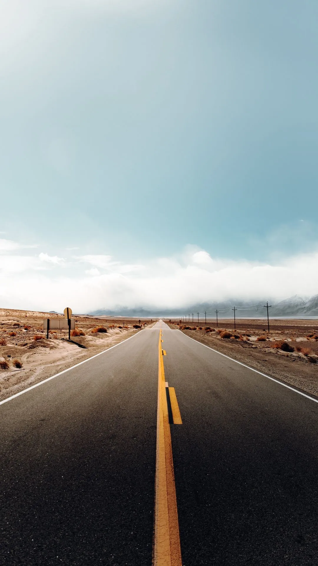 Download wallpaper 1080x1920 road, desert, landscape, california, usa samsung galaxy s4, s5, note, sony xperia z, z1, z2, z3, htc one, lenovo vibe HD background