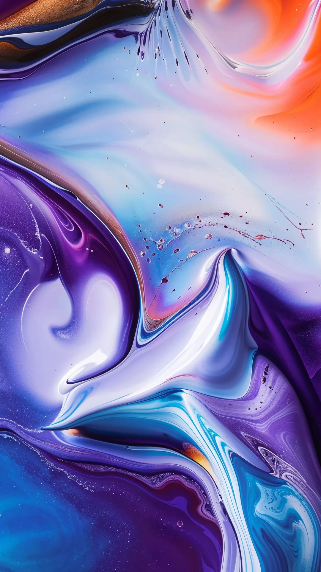 Vibrant Wallpaper 4K, Fluid abstract, Fluid art, Paint