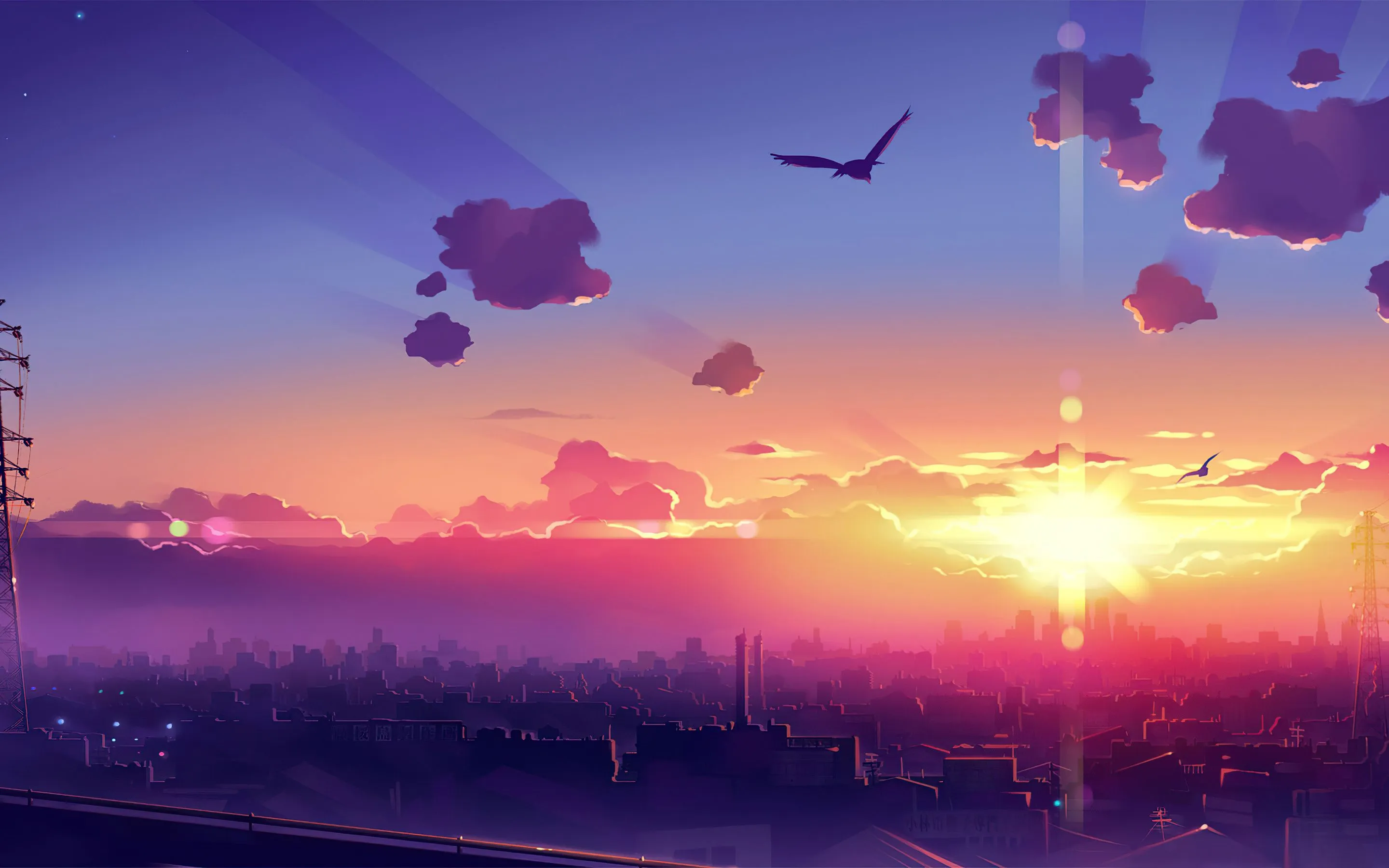 Anime Scenery Sunset 4k Macbook Pro Retina , HD 4k Wallpaper Image, Background, Photos and Picture