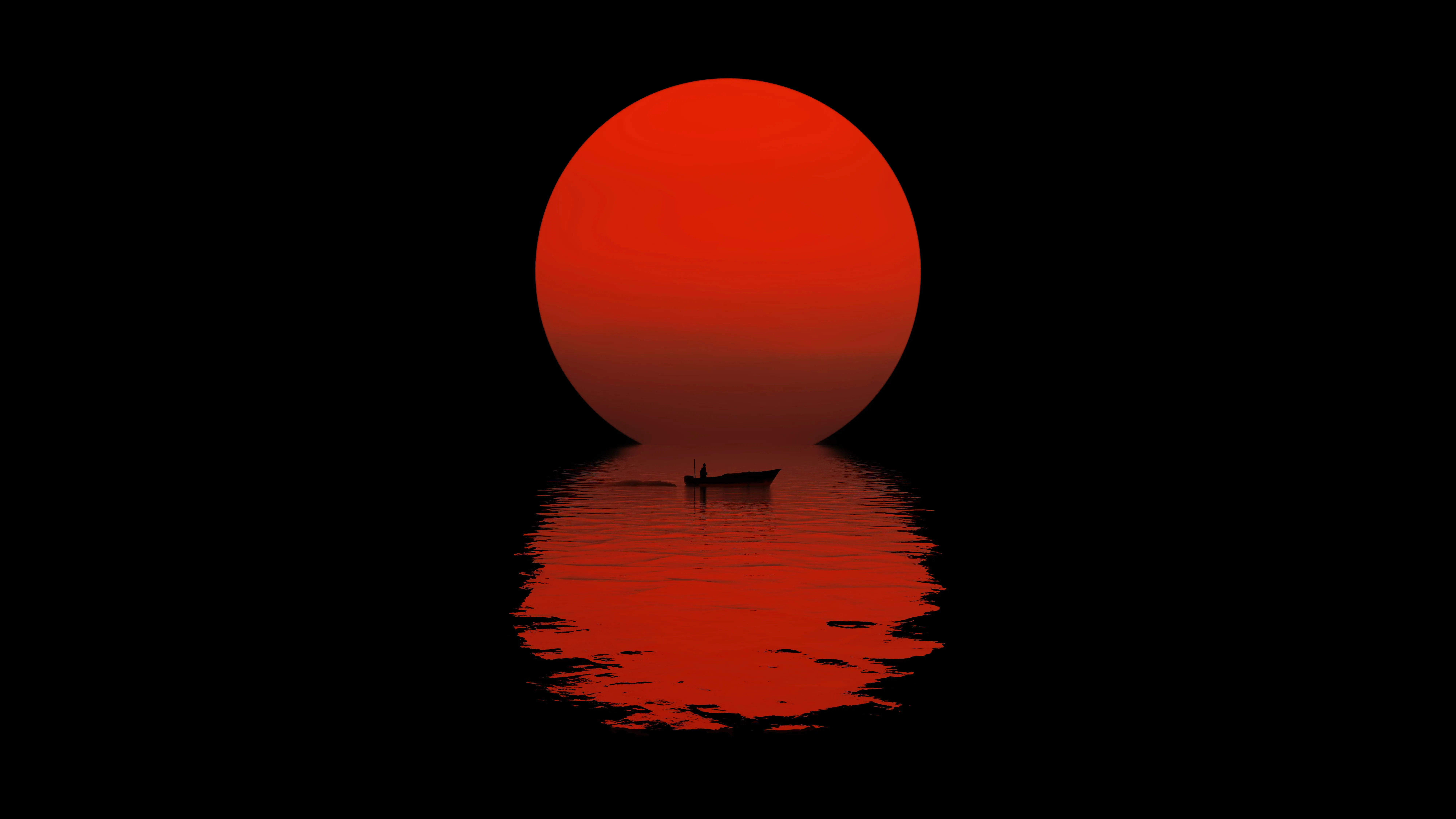 Sunset S Echo Nighttime Serenity On The Water Dark Oled Wallpaper, HD Artist Wallpaper, 4k Wallpaper, Image, Background, Photos and Picture