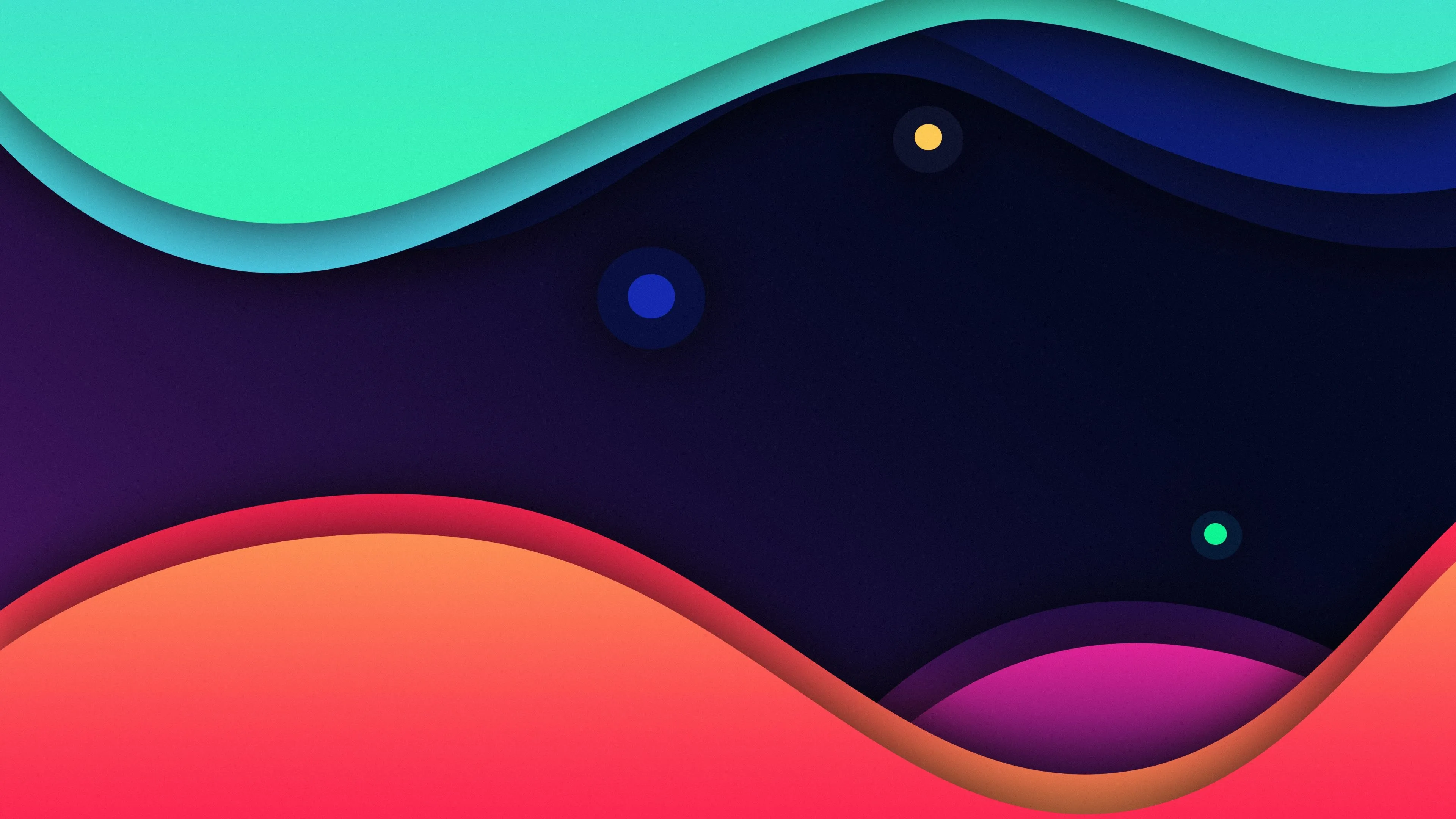 Abstract Waves Wallpaper 4K, Gradient background, Pattern