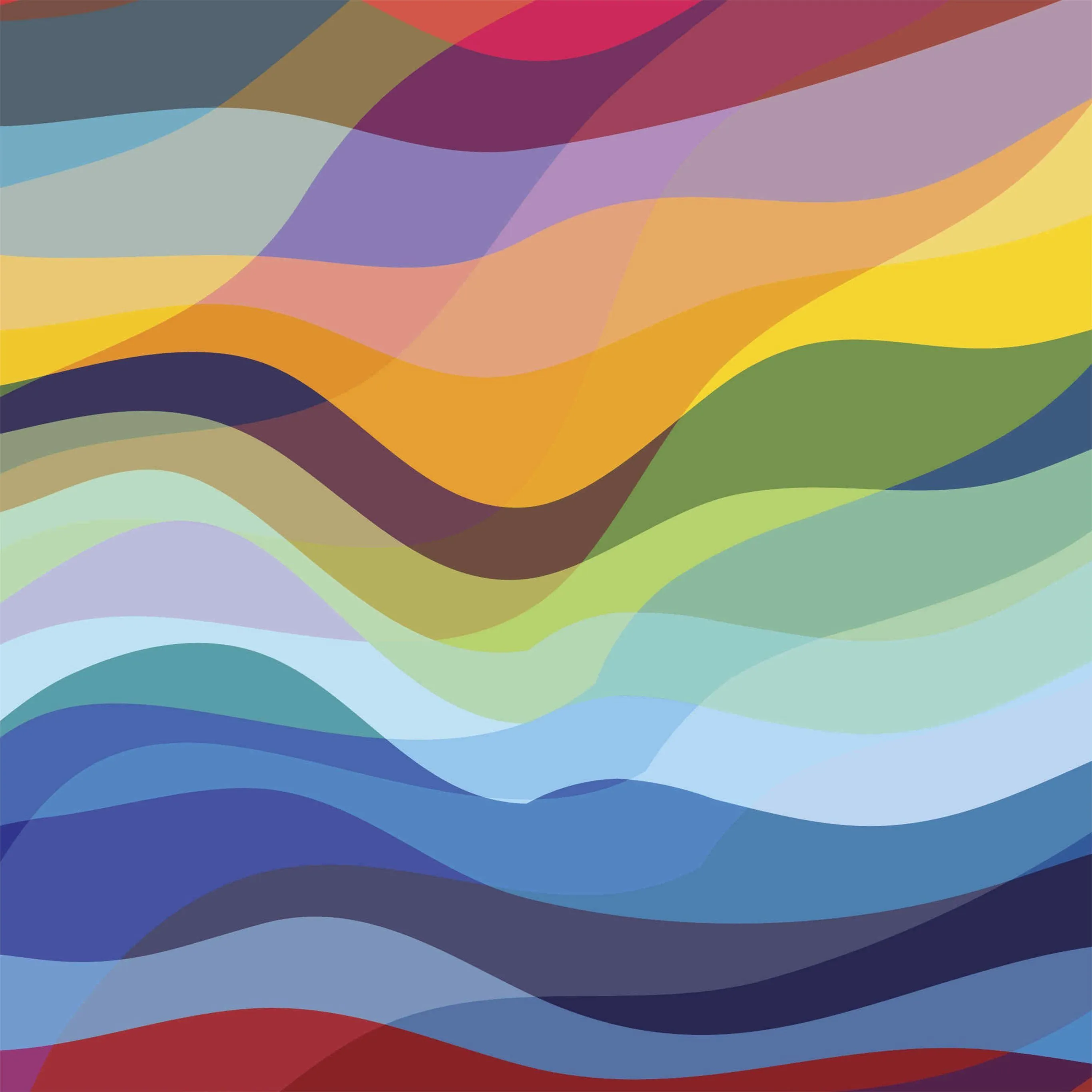 abstract waves colorful 4k iPad Pro Wallpaper Free Download