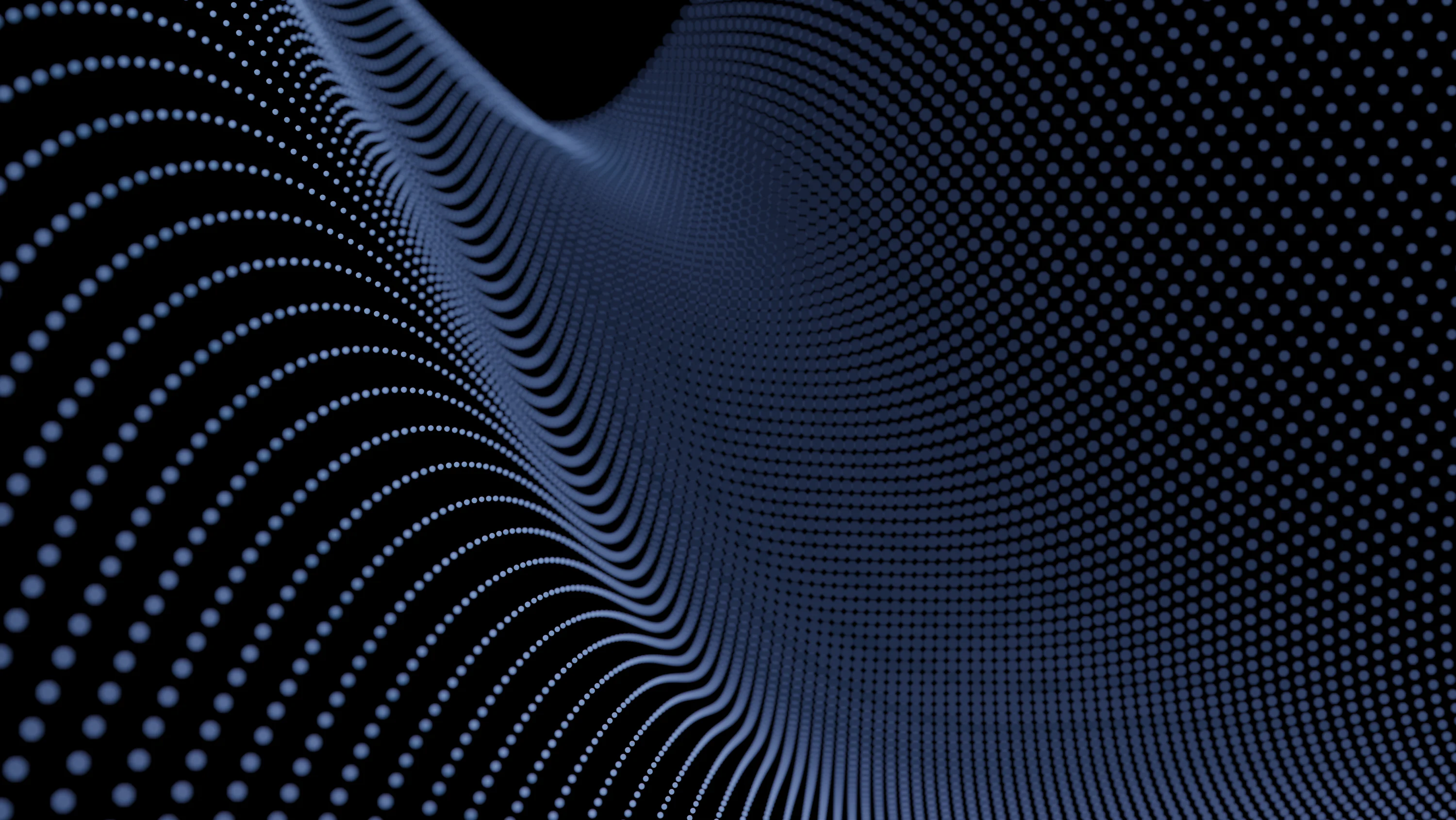 Abstract blue wave pattern made of dots photo