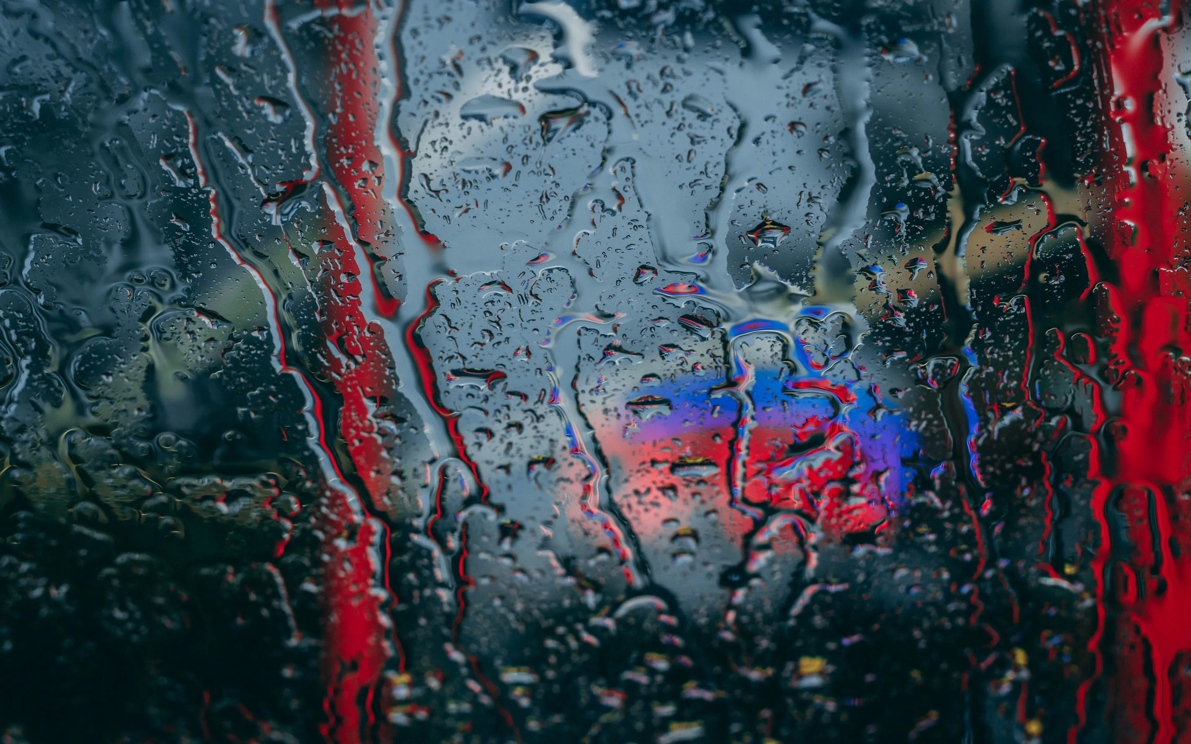 Download wallpaper 3840x2400 glass, drops, rain, water, macro 4k ultra HD 16:10 HD background
