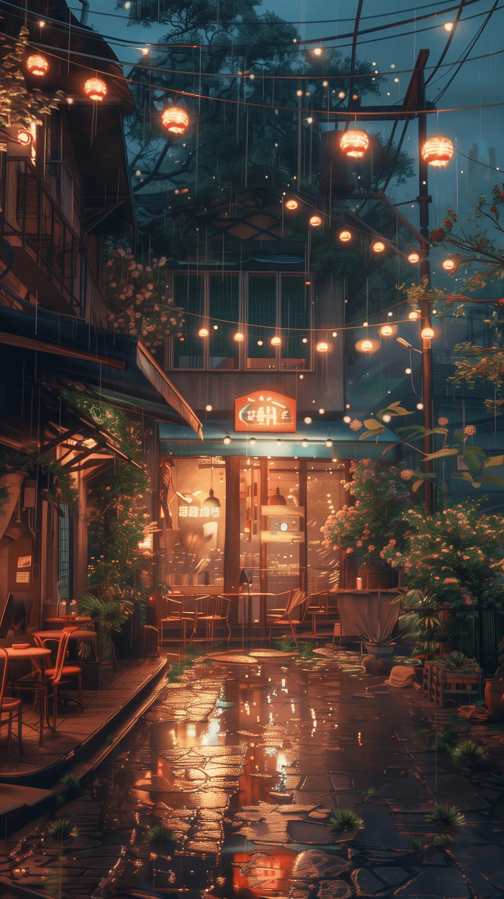 Lofi Nightscape Café