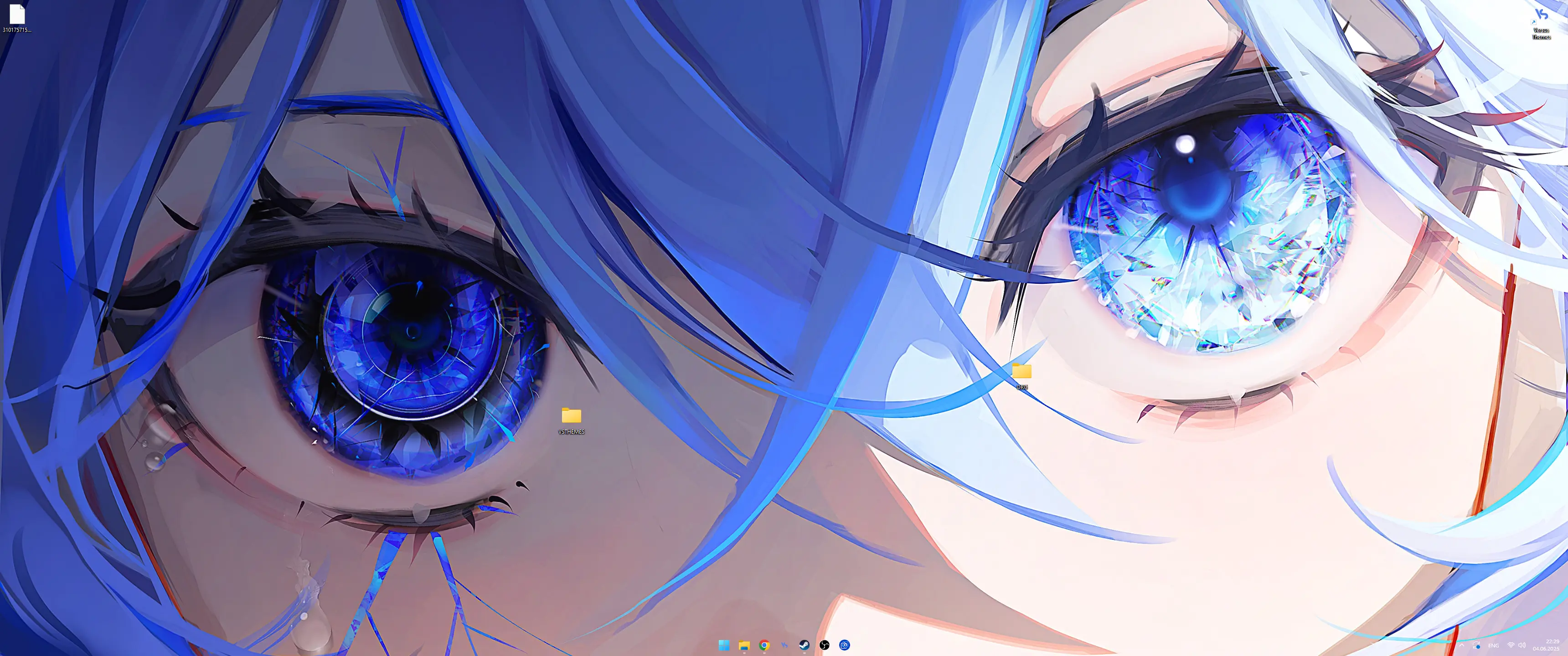 Live wallpaper Blue eyes anime girl download on VSThemes.org