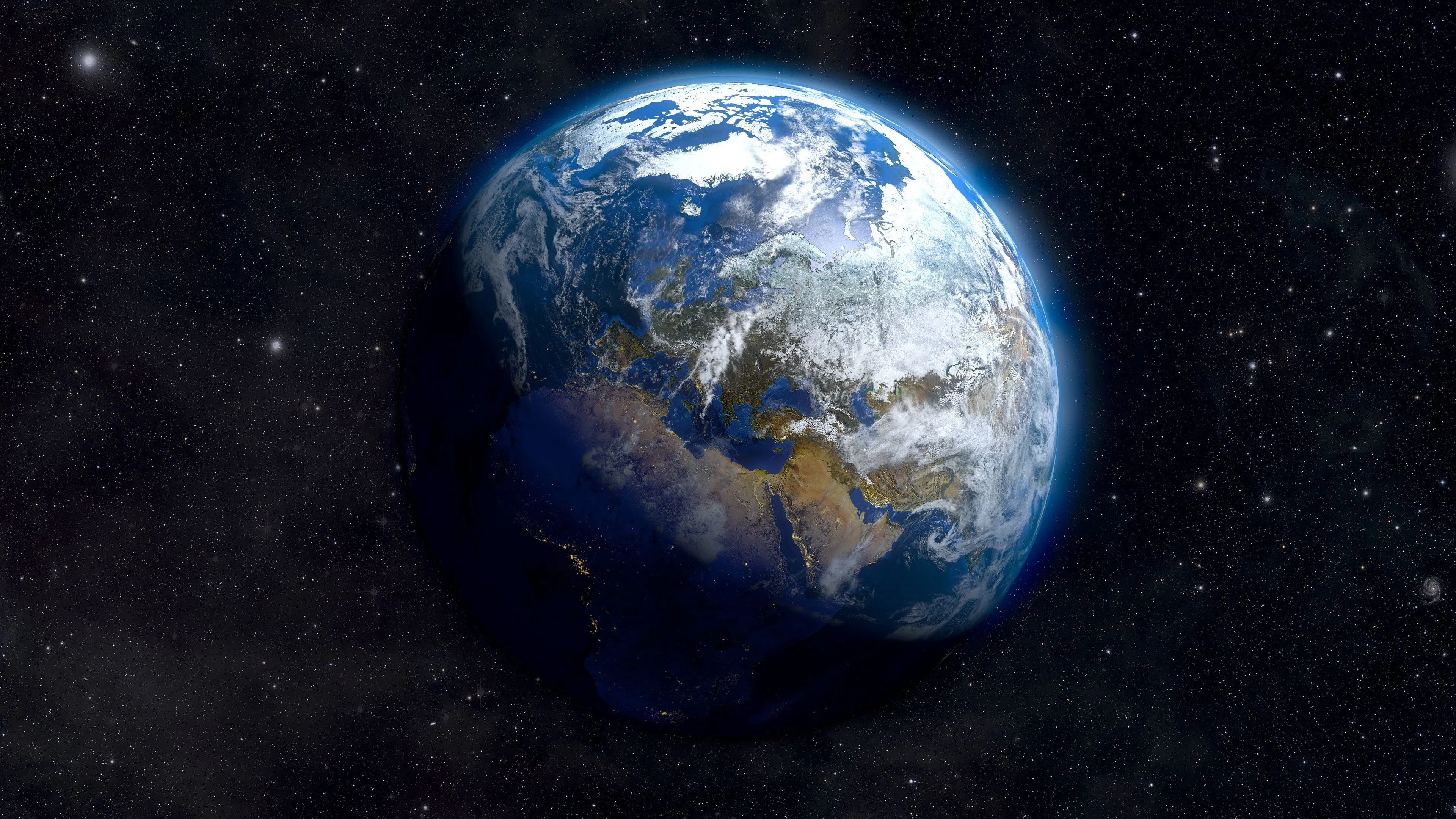 Wallpaper stars, planet earth, Africa for mobile and desktop, section космос, resolution 3840x2160